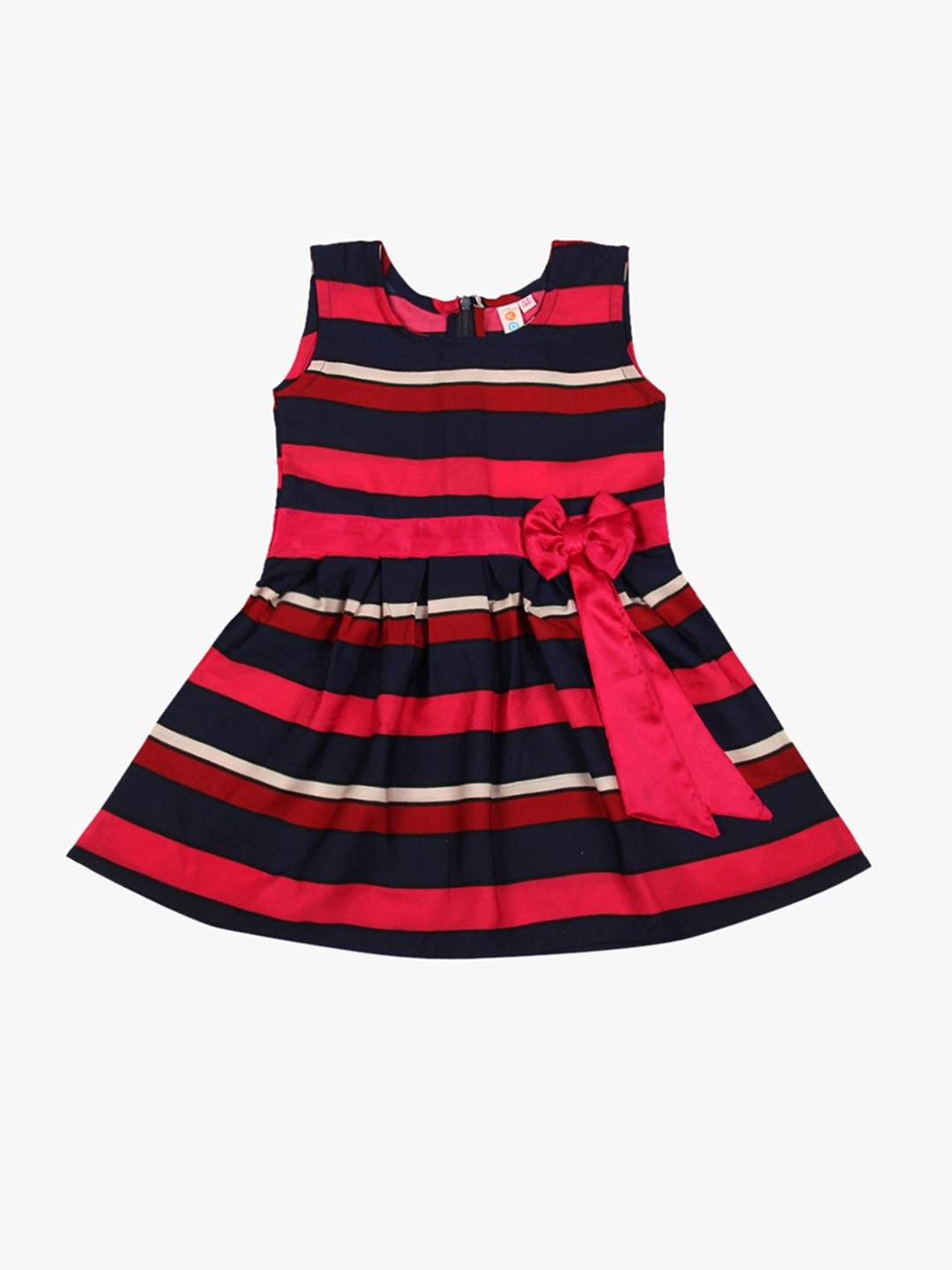 

Kids On Board Girls Red Striped A-Line Dress