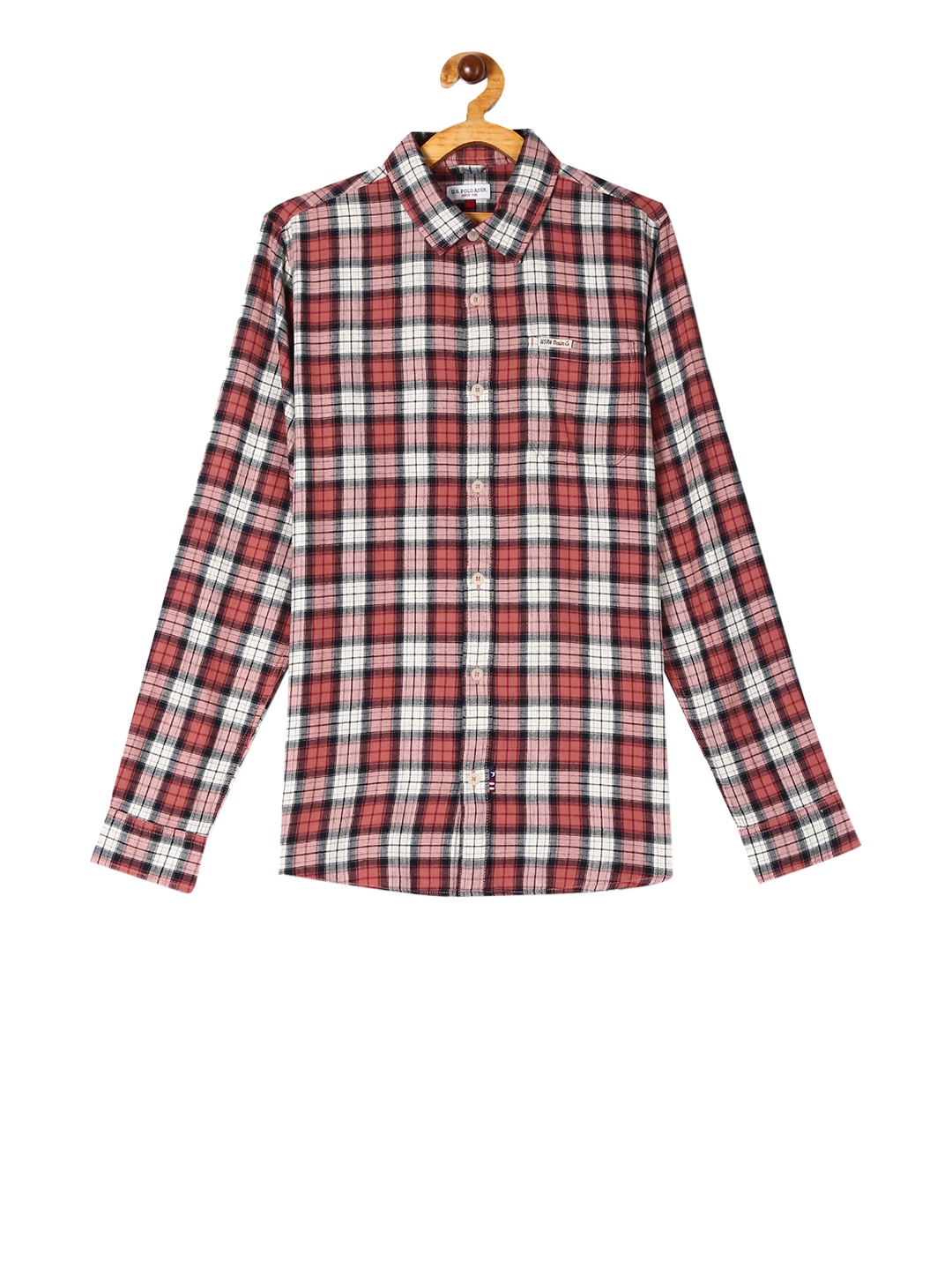 

U.S. Polo Assn. Kids Boys Pink & Black Checked Casual Shirt