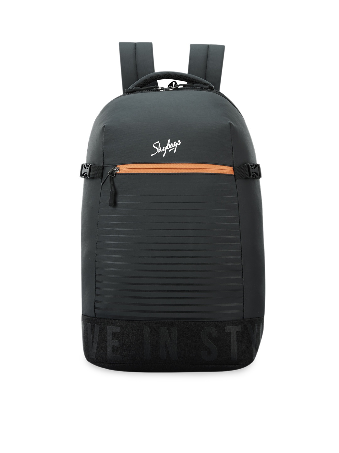 

Skybags Unisex Green & Orange Brand Logo Backpack