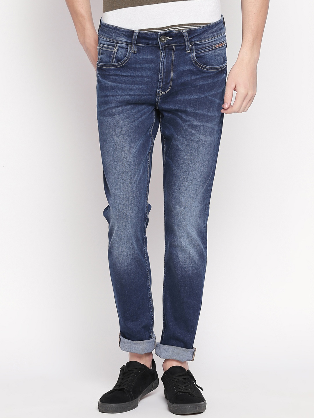 

SF JEANS by Pantaloons Men Blue Slim Fit Low-Rise Clean Look Stretchable Jeans