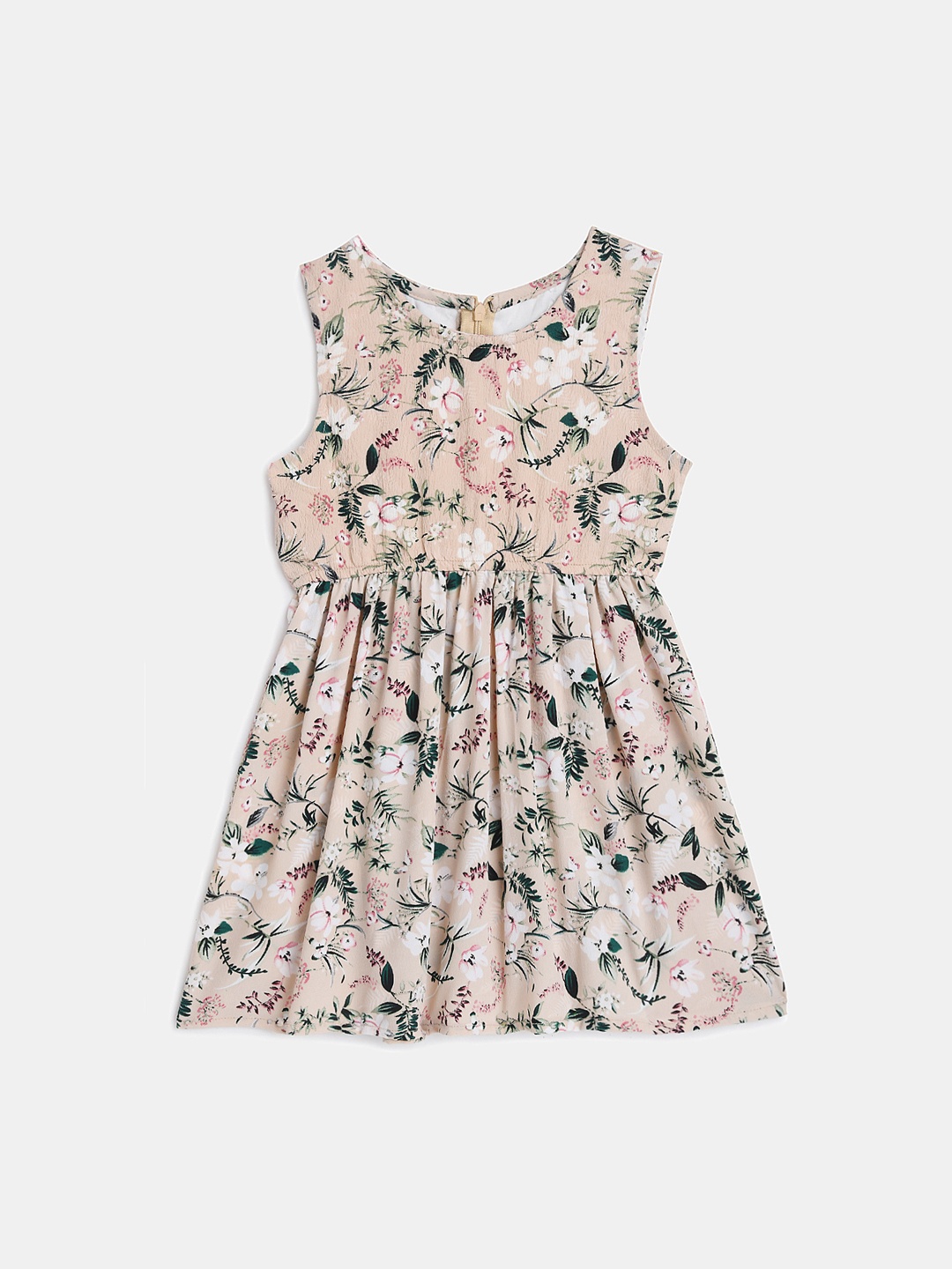 

KIDSCRAFT Girls Multicoloured Printed Fit and Flare Dress, Multi