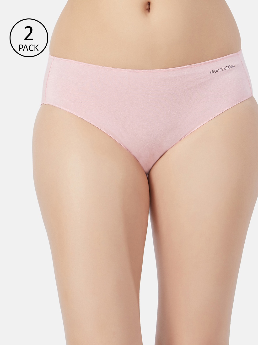 

Fruit of the loom Women Pack Of 2 Pink Solid Hipster Briefs FBKS04-A1S4