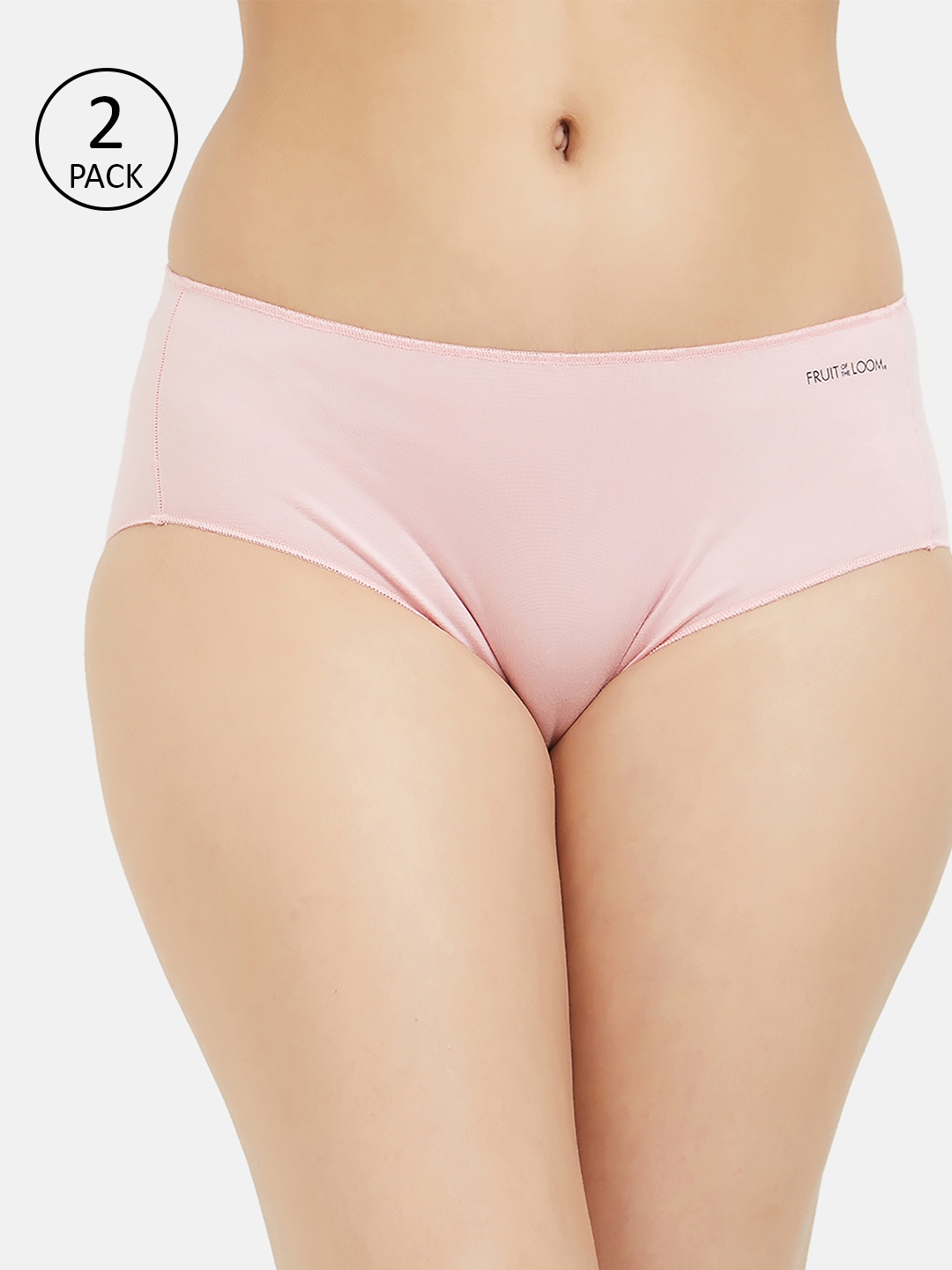 

Fruit of the loom Women Pack Of 2 Pink Solid Hipster Briefs FHPS04-A1S4