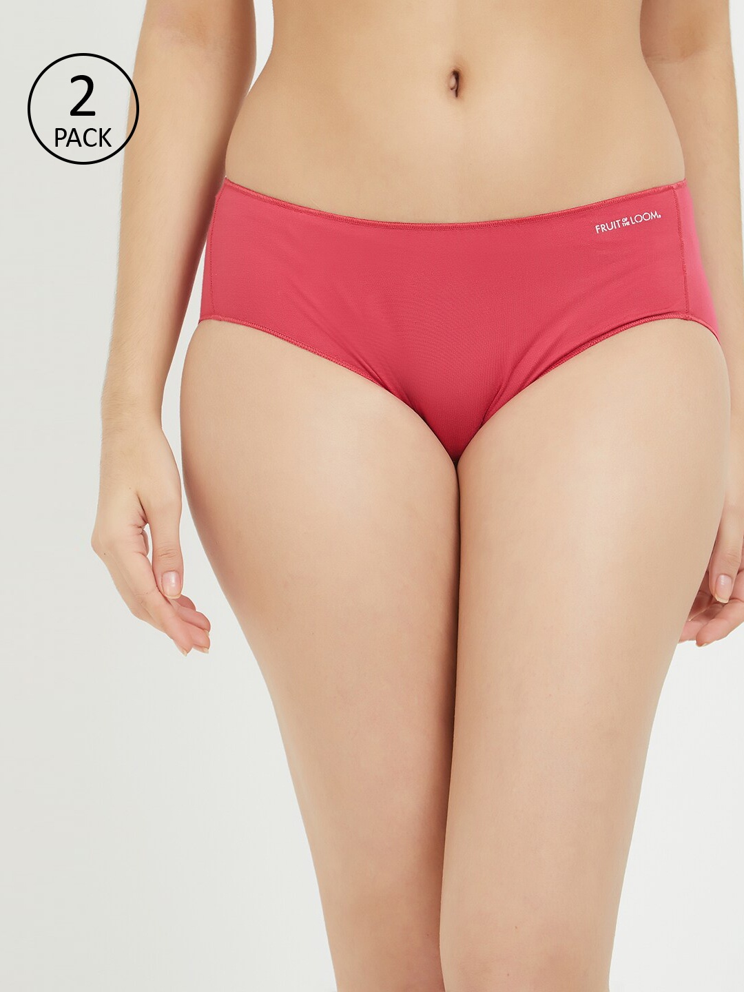 

Fruit of the loom Women Pack of 2 Solid Hipster Briefs FHPS04-A1S5, Pink