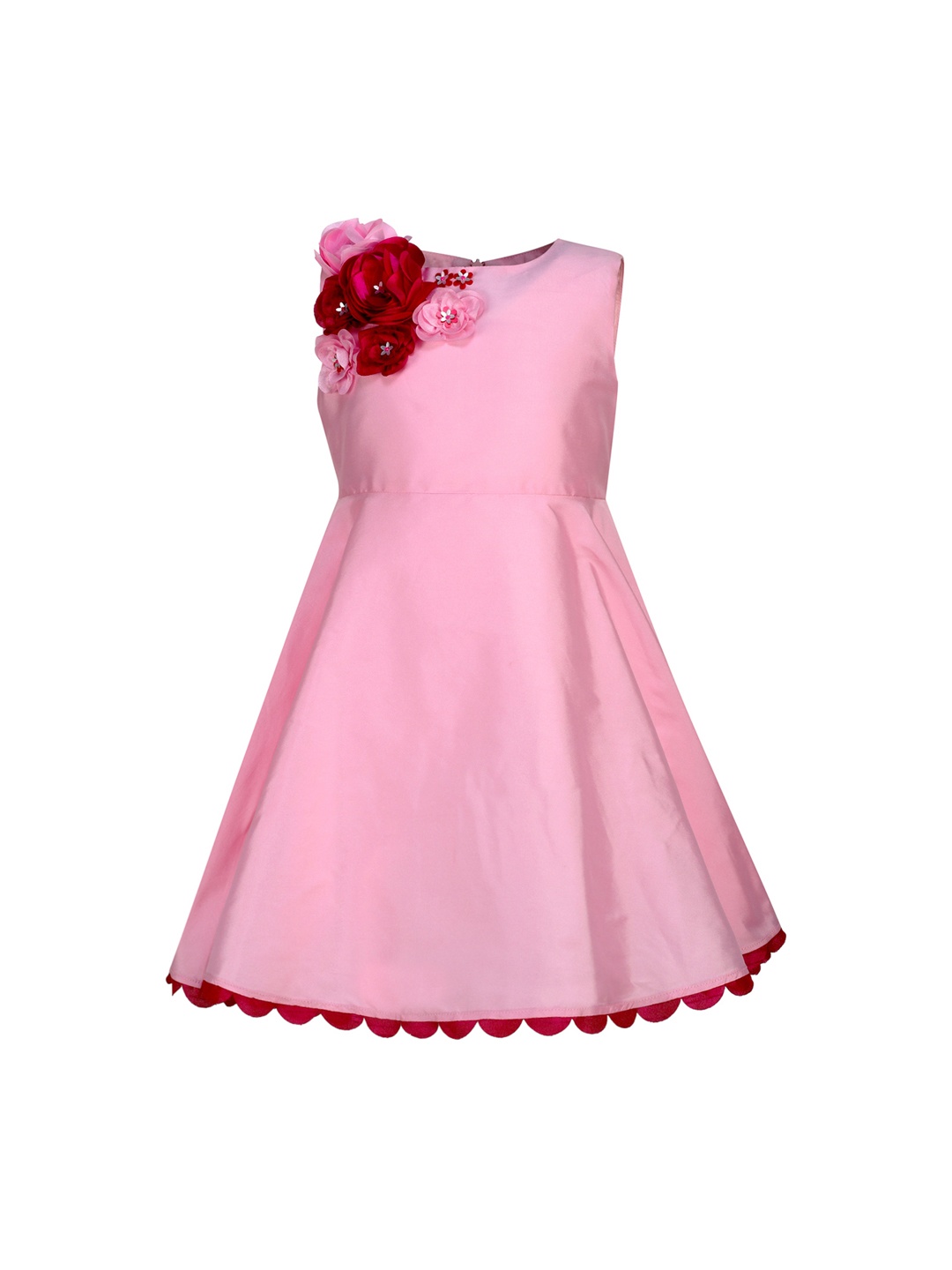 

A Little Fable Girls Rose Embellished Fit and Flare Dress
