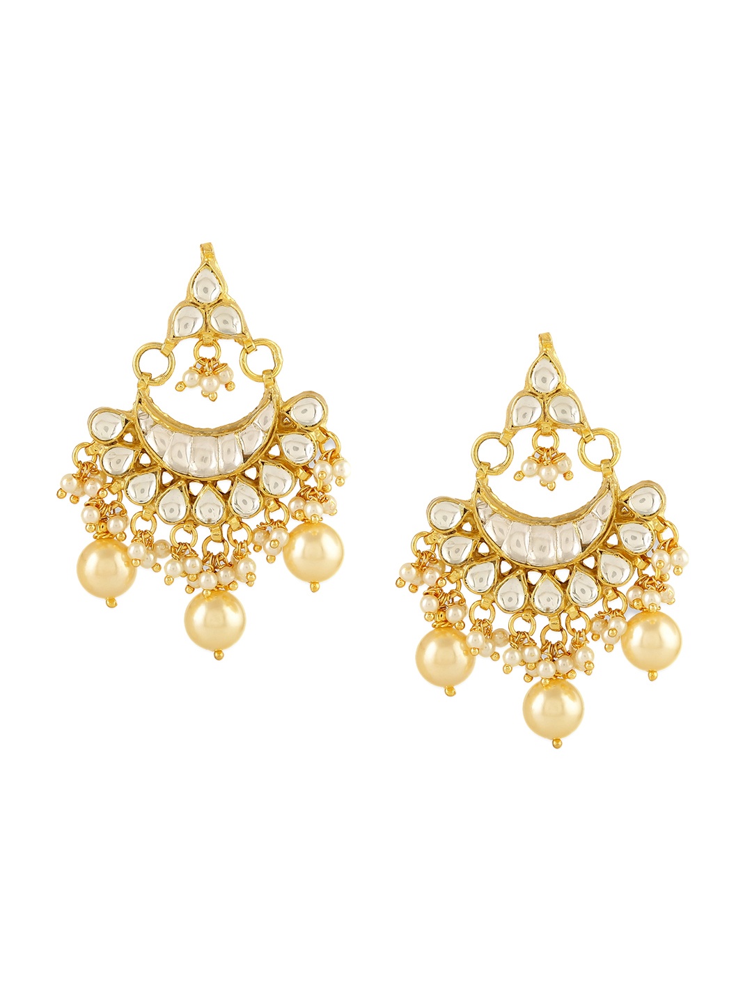 

AccessHer Gold-Plated Jadau Classic Drop Earrings