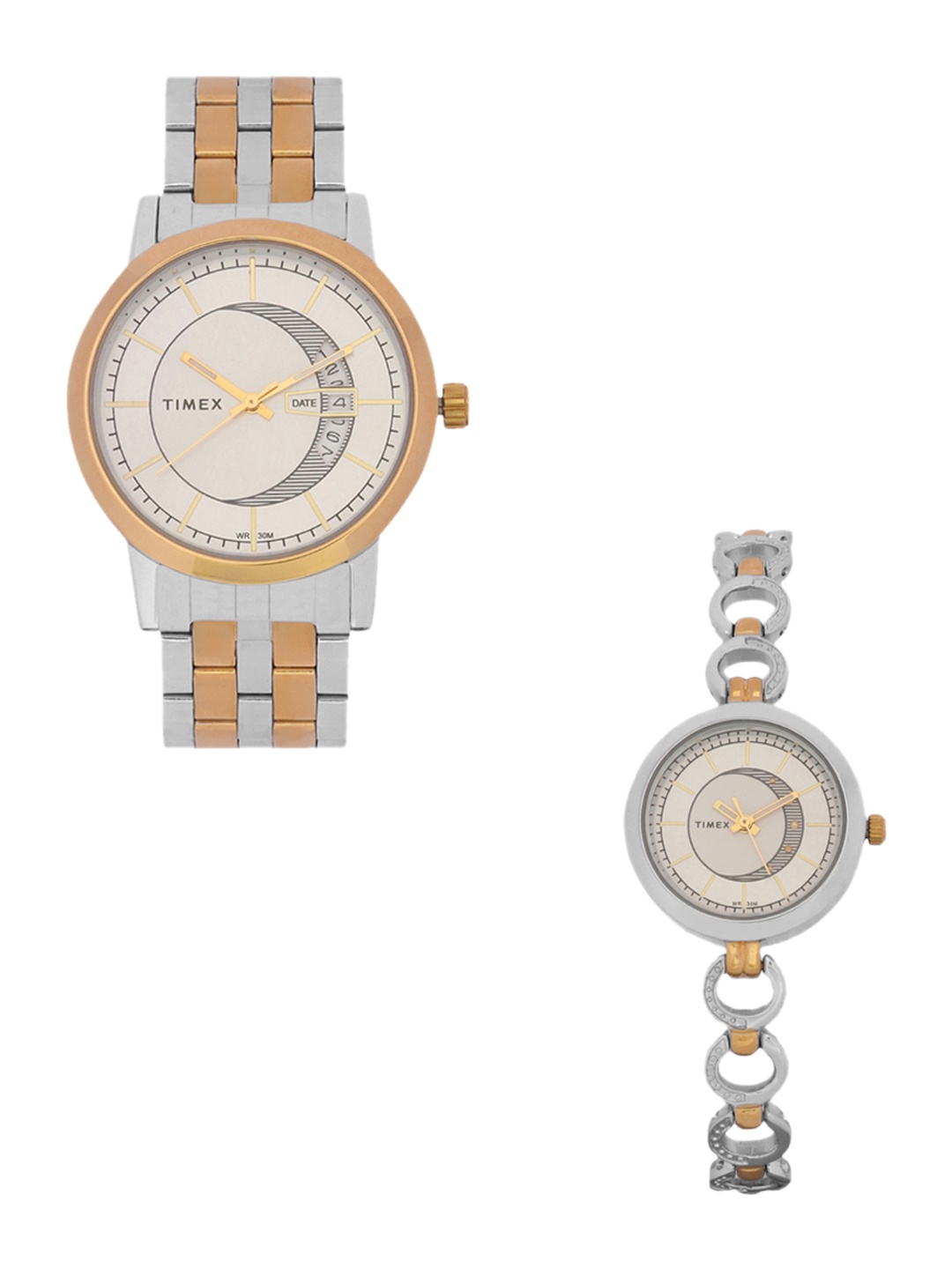 

Timex Bracelet Style His & Her Analogue Watch Set - TW00PR230, Gold