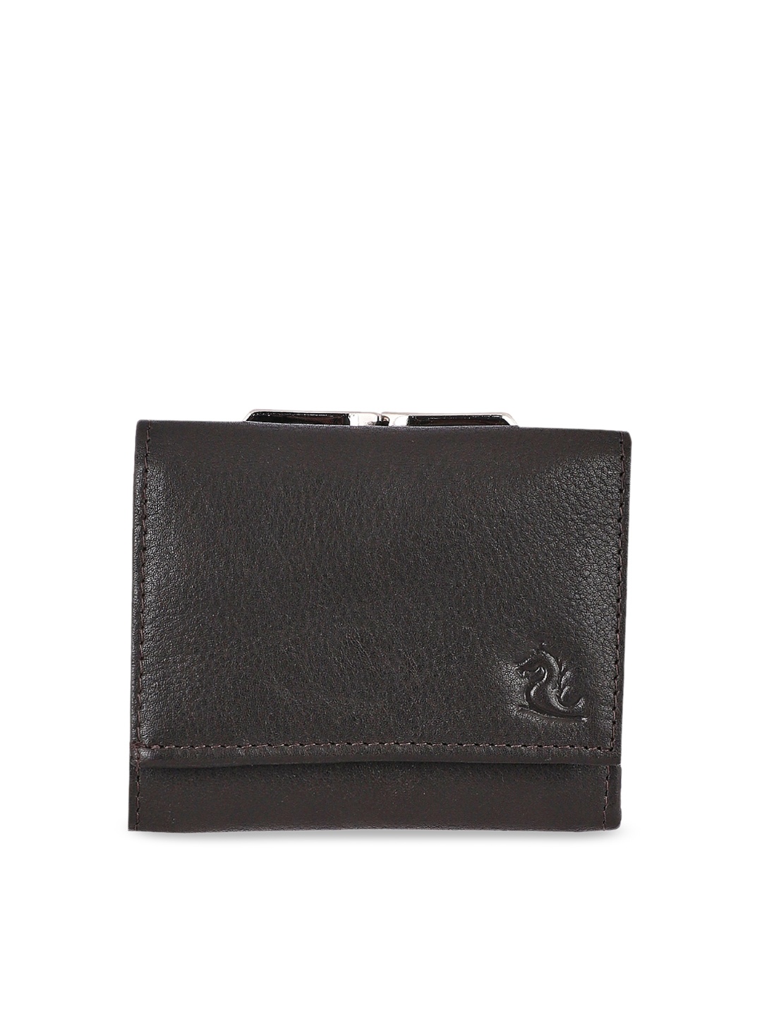 

Kara Women Brown Solid Three Fold Leather Wallet