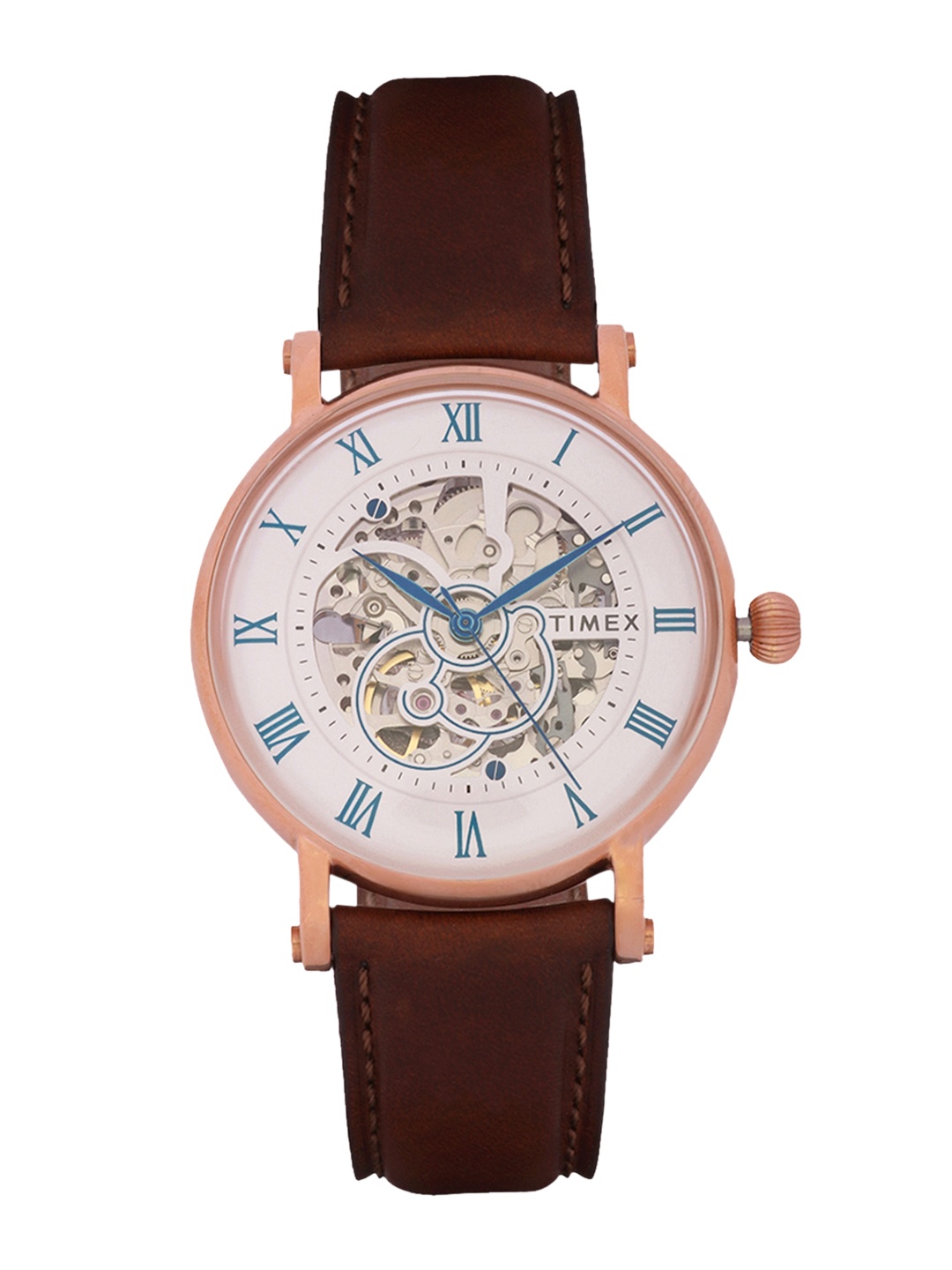 

Timex Men Silver-Toned Automatic Analogue Watch - TWEG16705, Brown