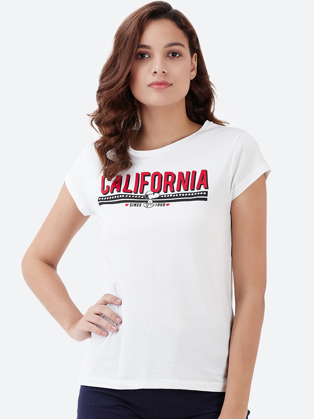 

Free Authority Peanuts Featured White Tshirt for Women