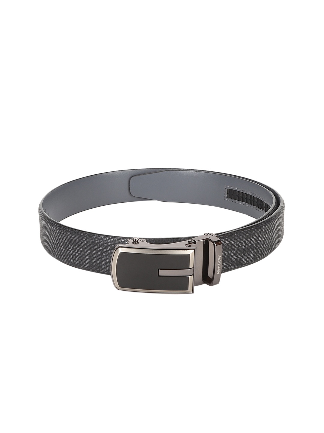 

Allen Solly Men Grey Textured Leather Belt