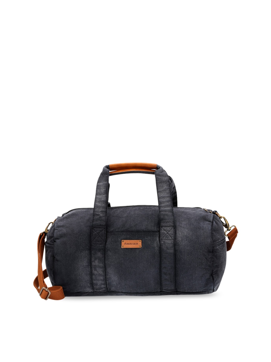 

Fastrack Women Black Solid Denim Medium Duffel Bag