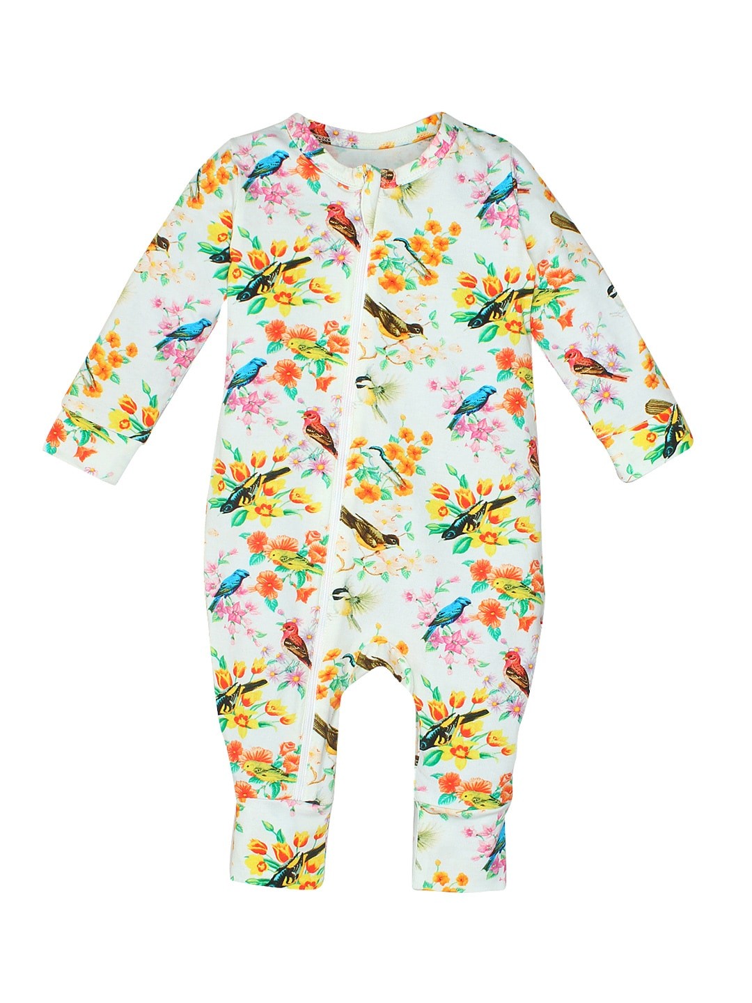 

Nino Bambino Infant Boys White & Yellow Organic Cotton Printed Sustainable Romper
