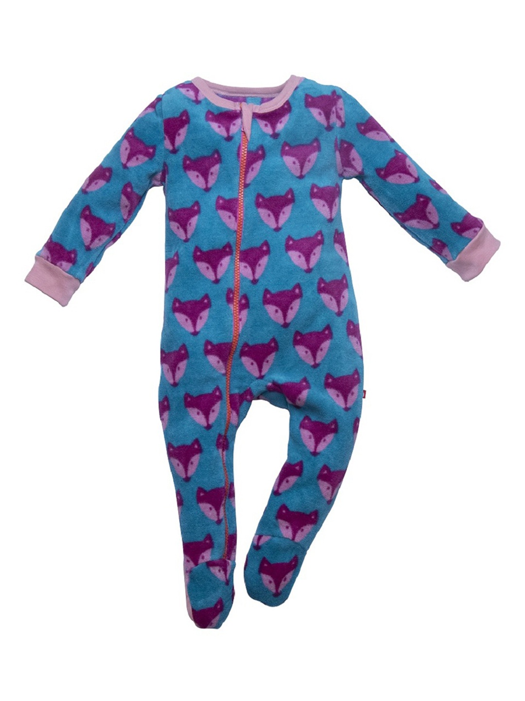 

Nino Bambino Infant Boys Blue & Purple Printed Fleece Sleepsuit