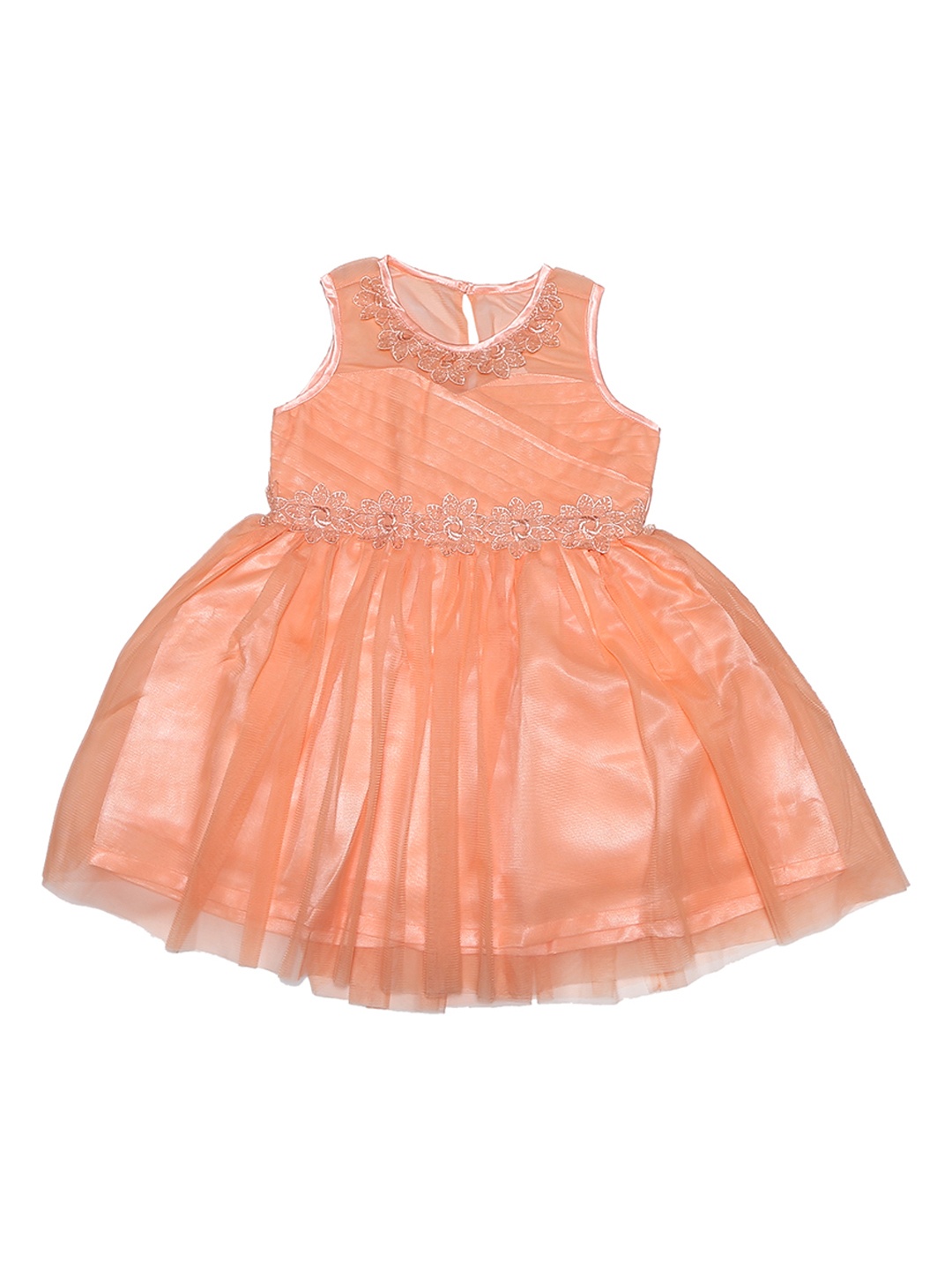 

Allen Solly Junior Girls Orange Embellished Fit and Flare Dress