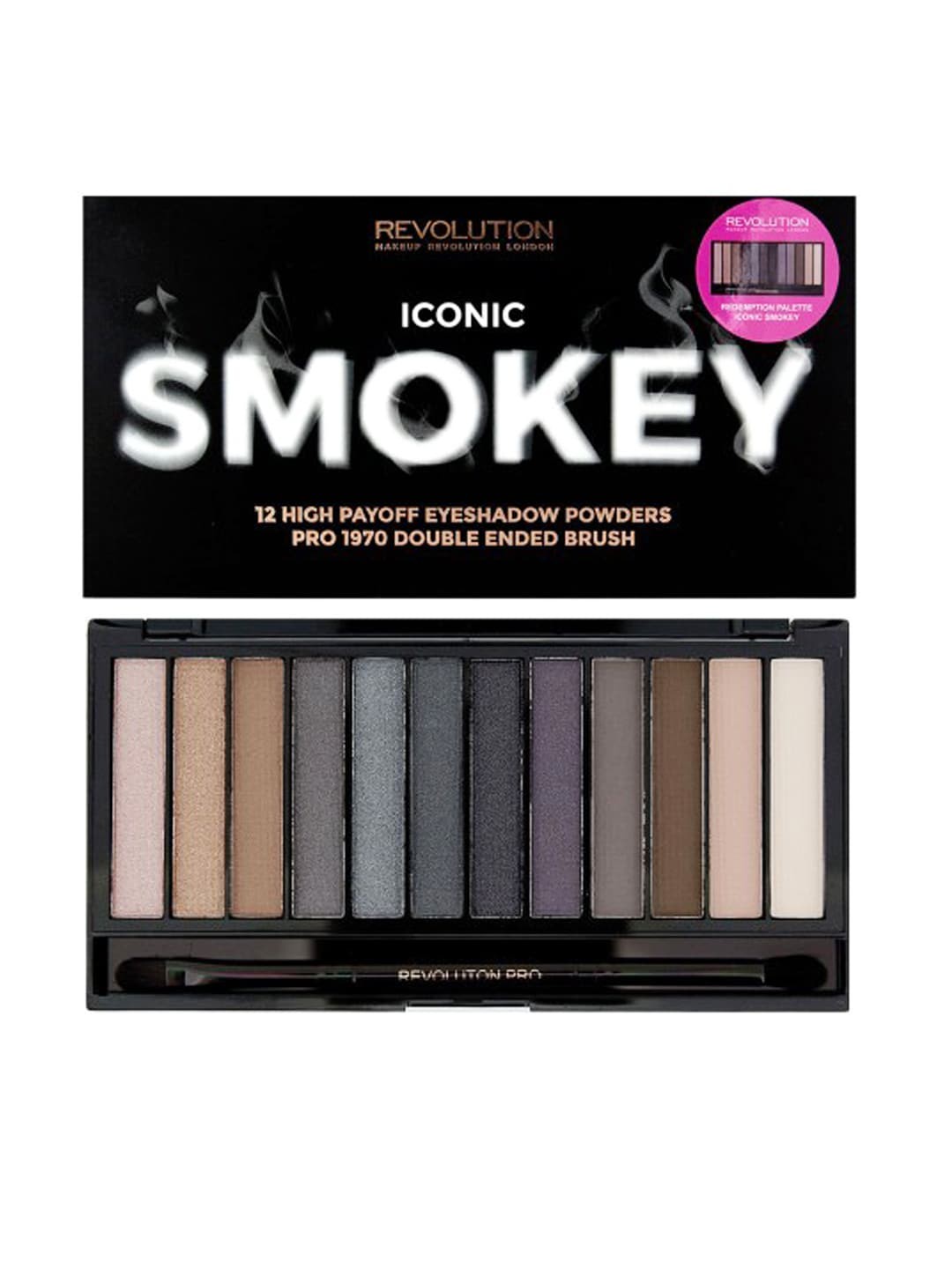 

Makeup Revolution London Iconic Palette - Smokey 13 gm, Multi