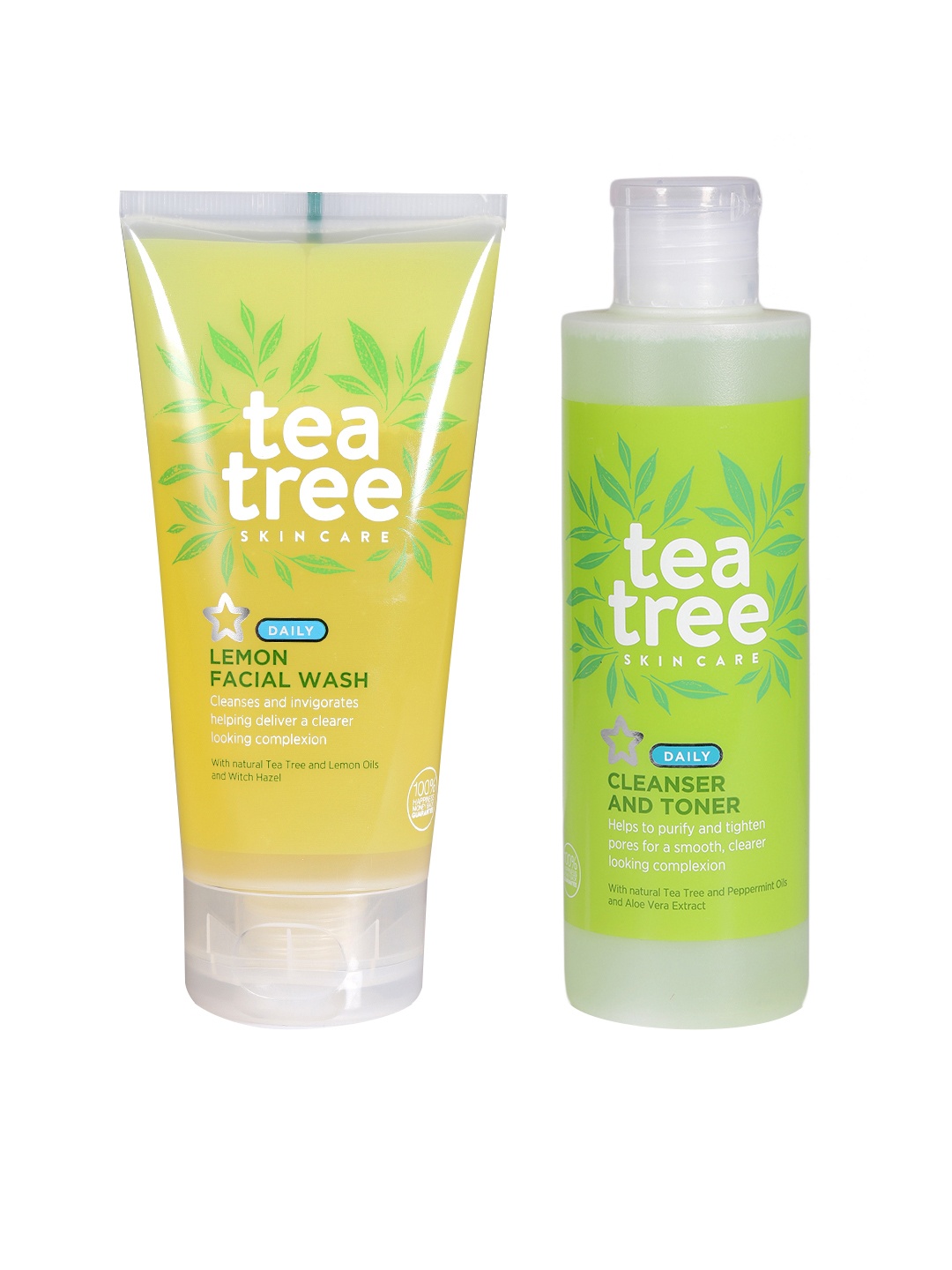 

Superdrug Set of Tea Tree Lemon Face Wash & Cleanser, Yellow