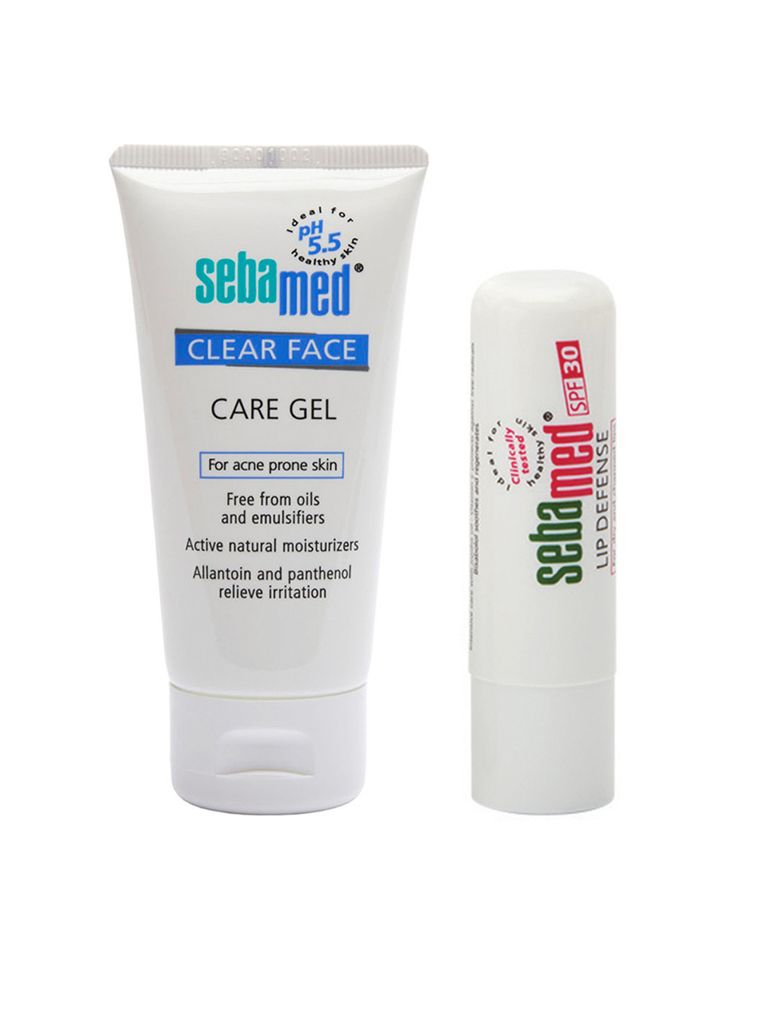

Sebamed Set of Clear Face Care Gel & Lip Defense, White