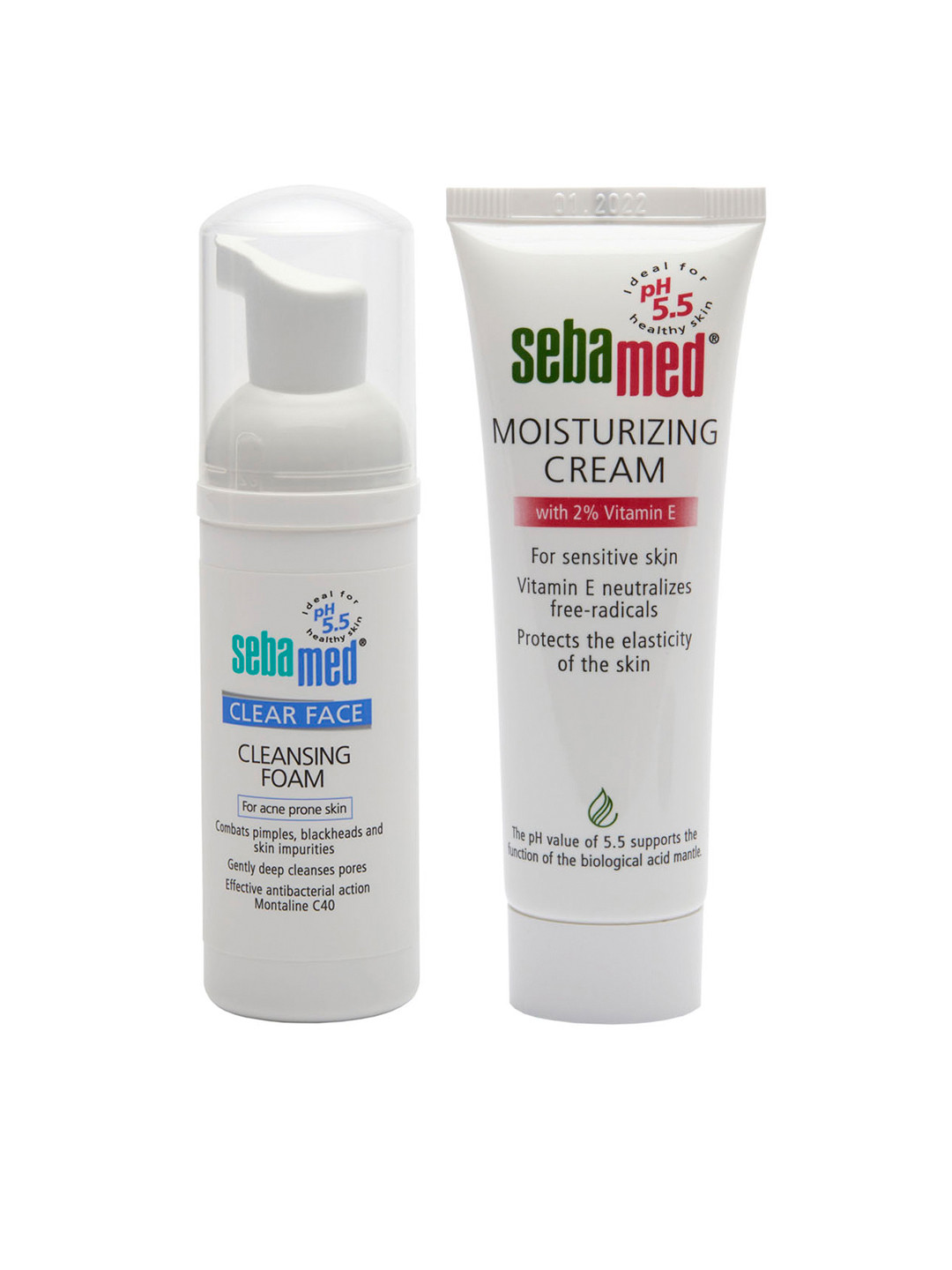 

Sebamed Set of Moisturizing Cream & Clear Face Cleansing Foam, White