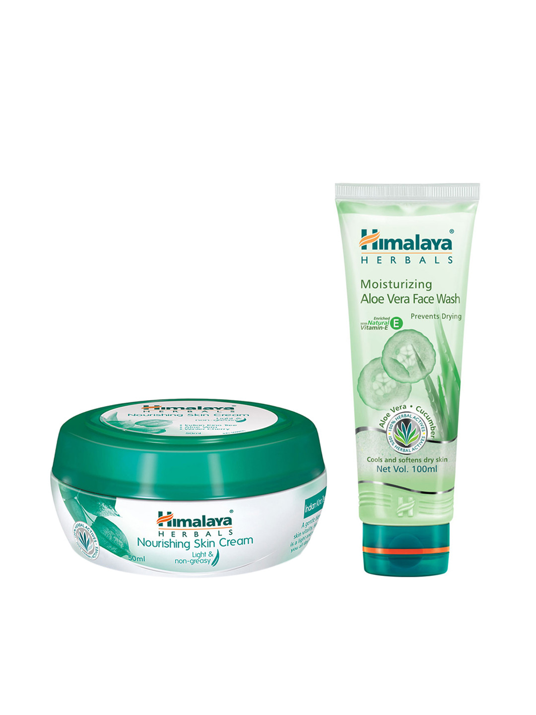 

Himalaya Set of Moisturizing Aloe Vera Face Wash & Nourishing Skin Cream, White