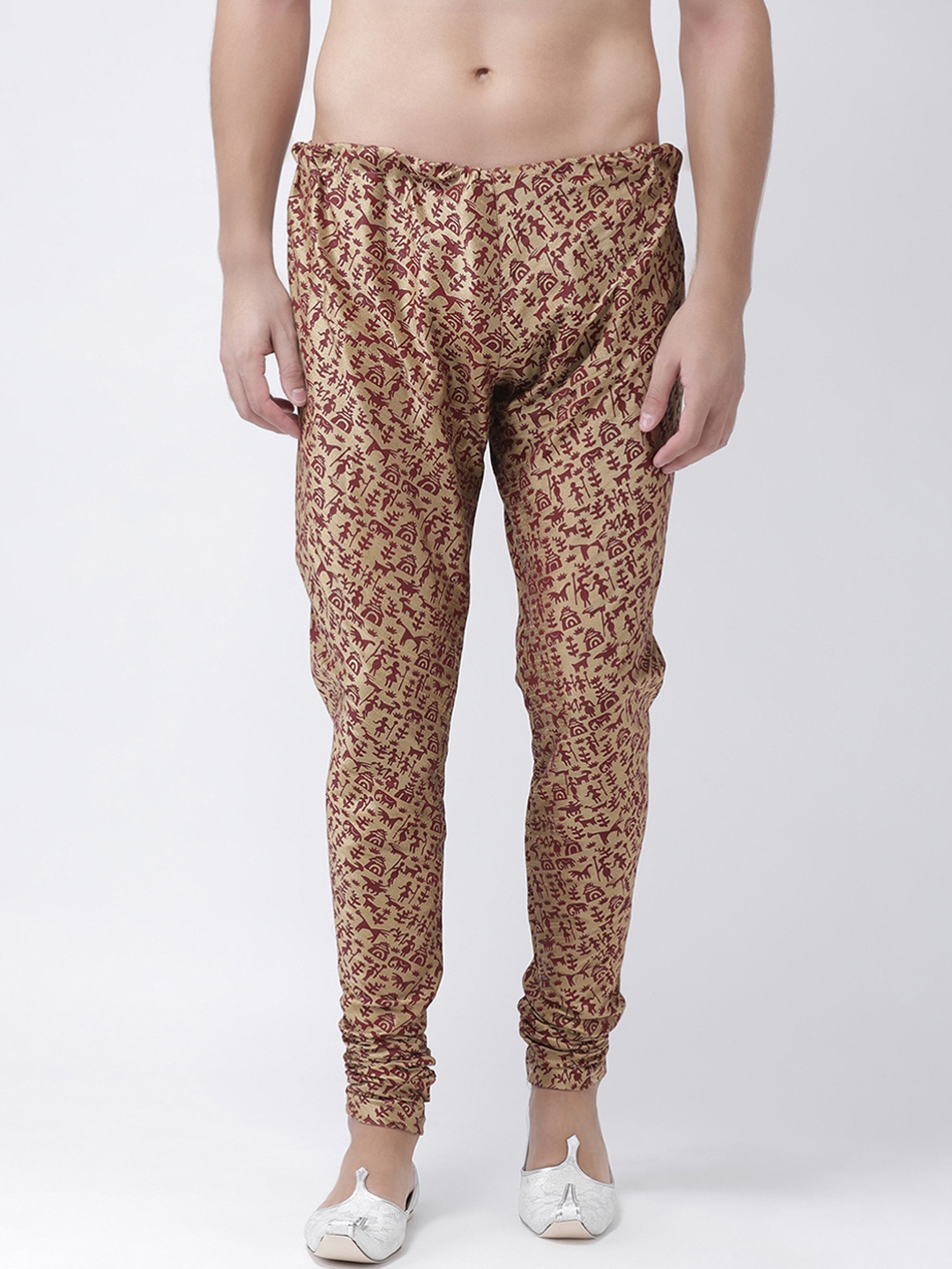

Deyann Men Brown & Maroon Printed Churidar