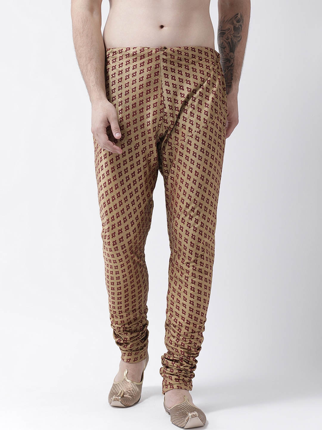 

Deyann Men Brown & Maroon Printed Churidar