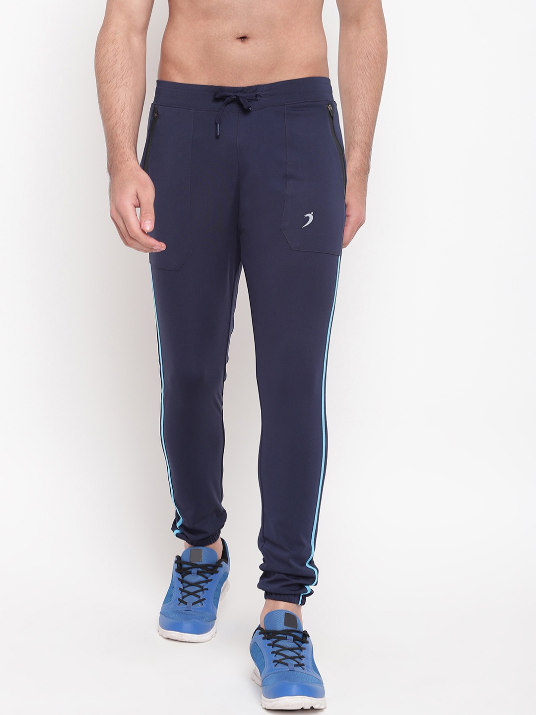 

SAPPER Men Navy Blue Solid Slim-Fit Joggers
