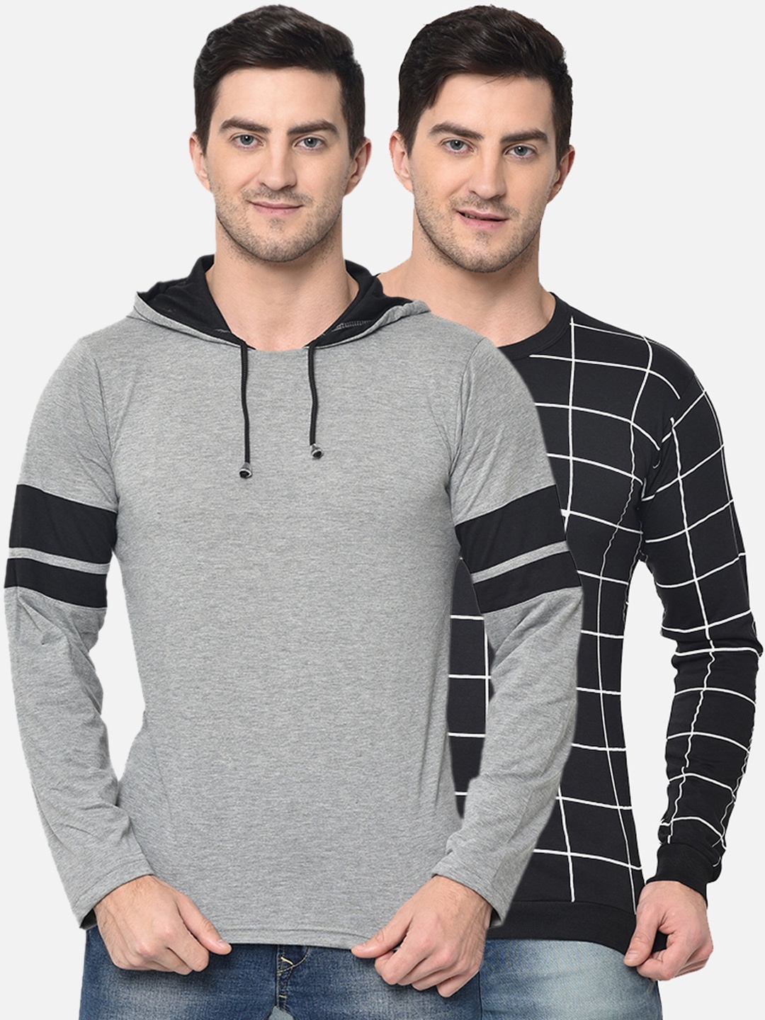 

MACK JONNEY Men Pack Of 2 T-shirt, Grey