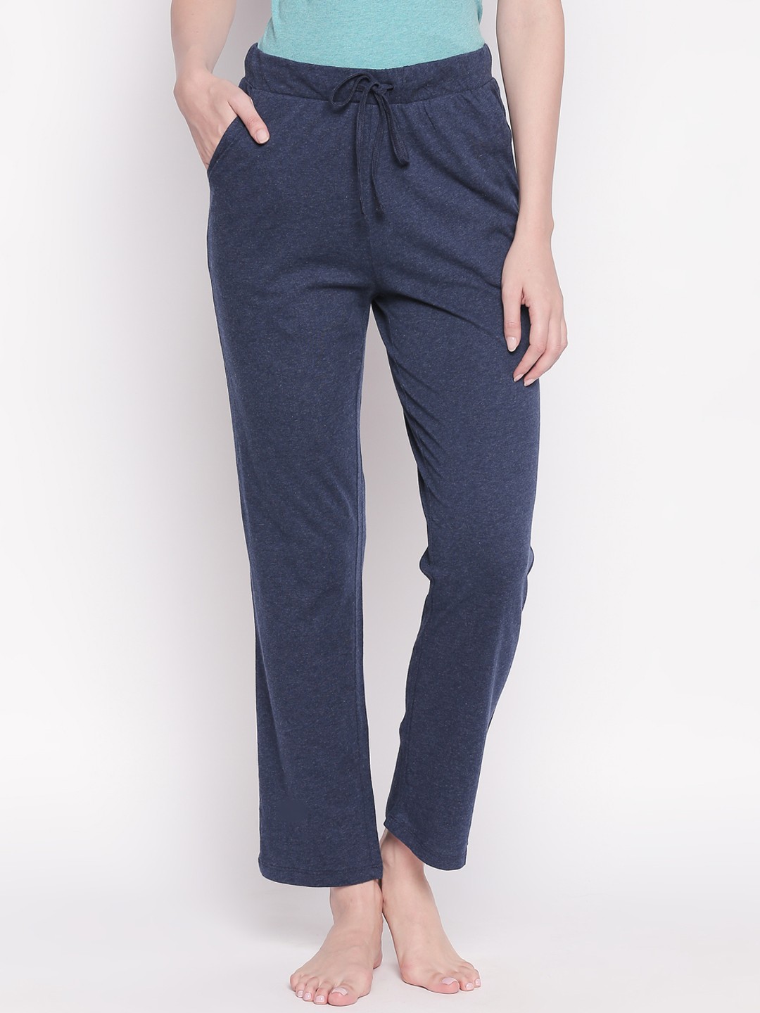 

Dreamz by Pantaloons Women Navy Blue Solid Lounge Pants