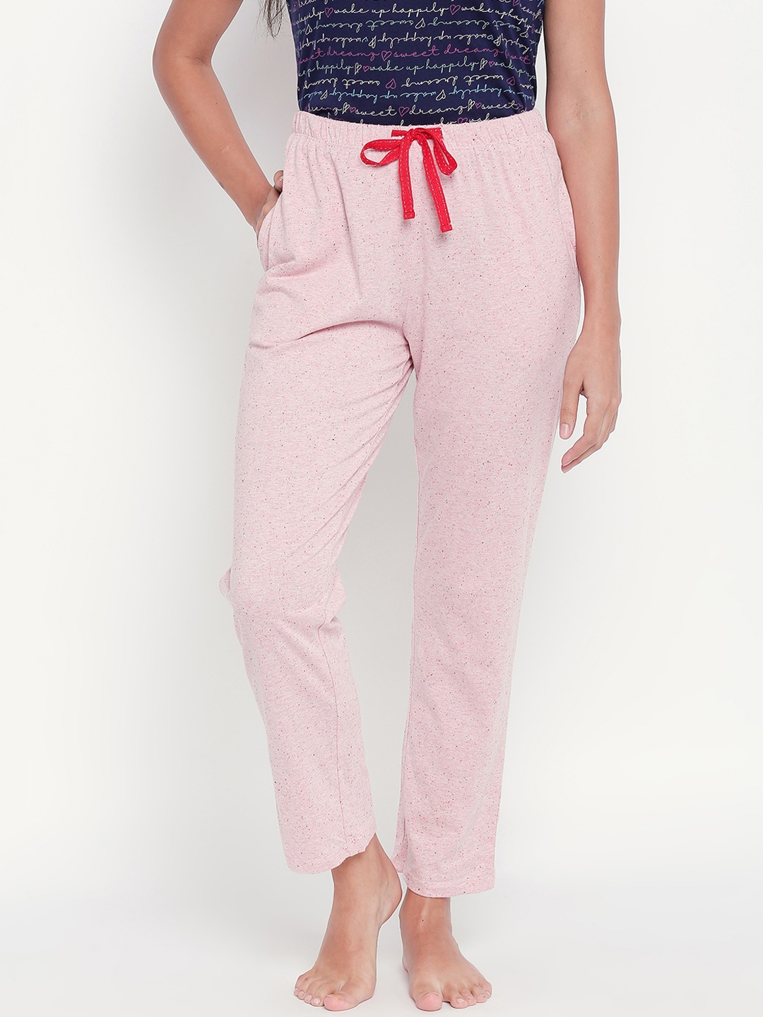 

Dreamz by Pantaloons Women Pink Solid Lounge Pants