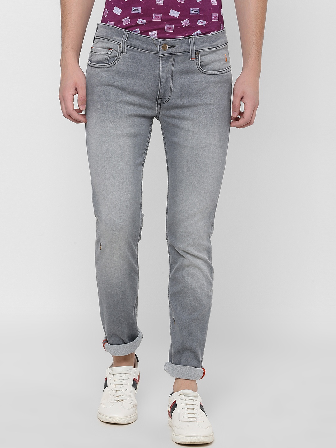 

SIMON CARTER LONDON Men Grey Mid-Rise Clean Look Stretchable Jeans