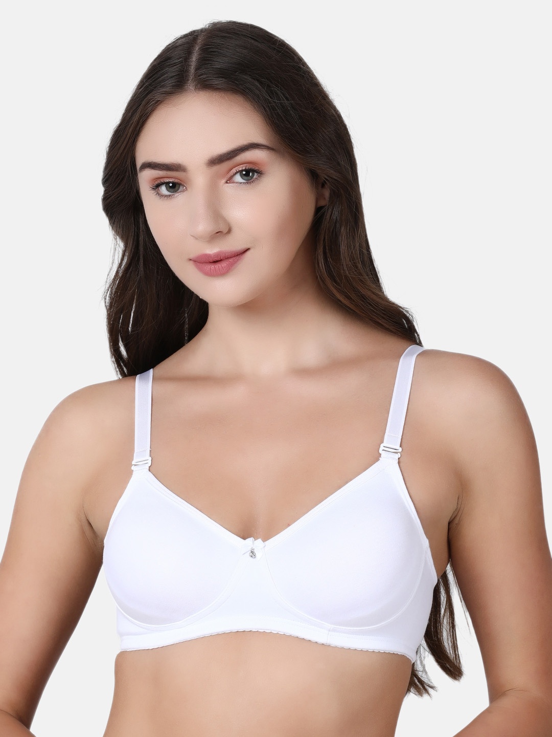 

Enamor Women White Non-Padded Non Wired Sturdy T-Shirt Bra With Detachable Straps