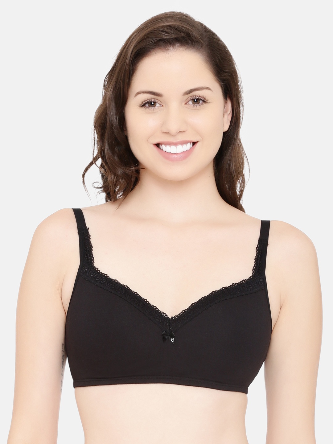 

Enamor Women Black Eco Friendly Cotton Padded Non Wired High Coverage Balconette Bra, Brown