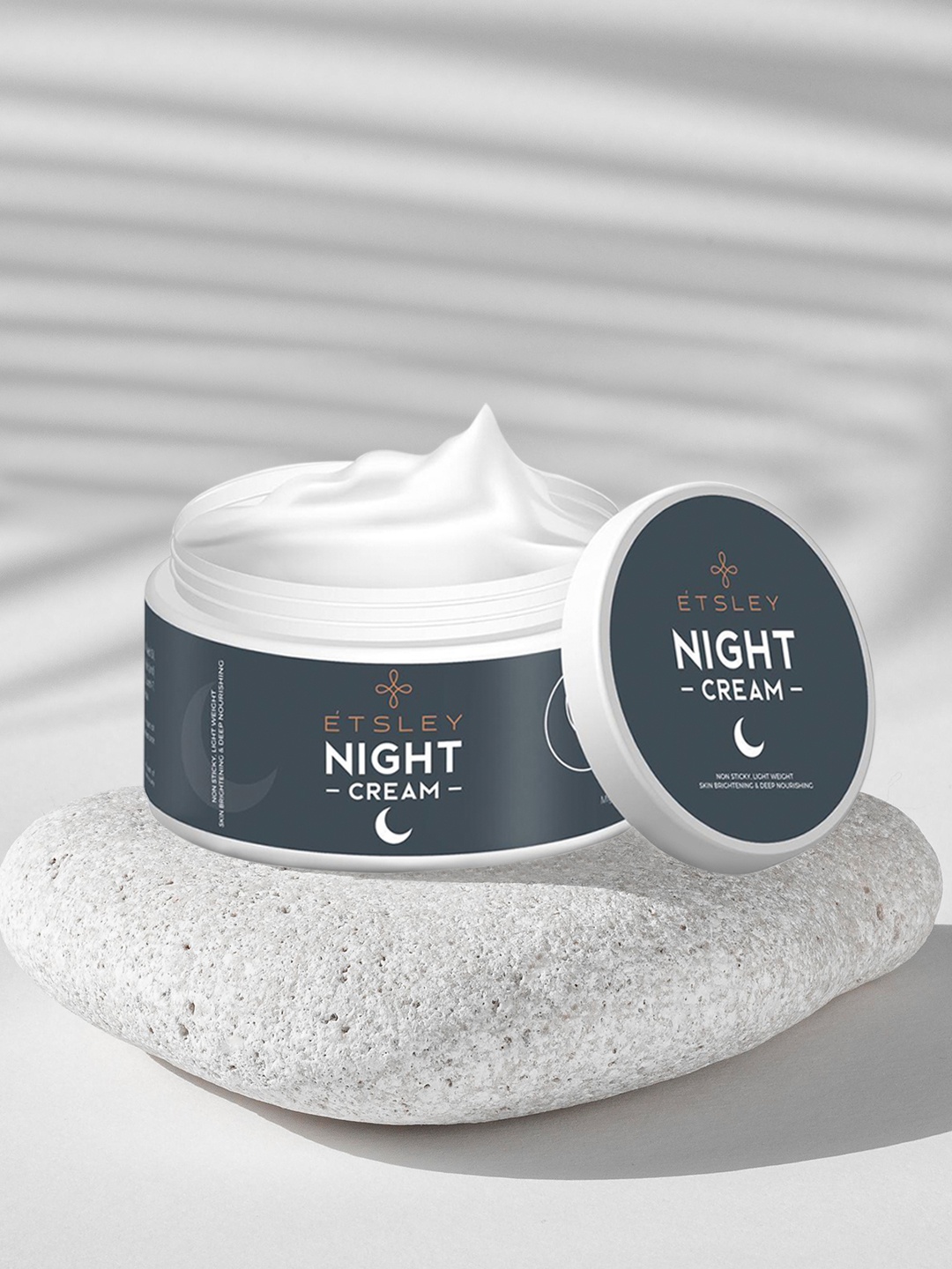 

ETSLEY Skin Brightening Night Cream, Deep Nourishing & White Glow Skin, Grey