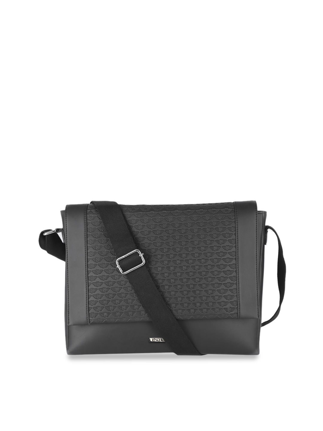 

Police Unisex Grey Textured Leather Sling Bag