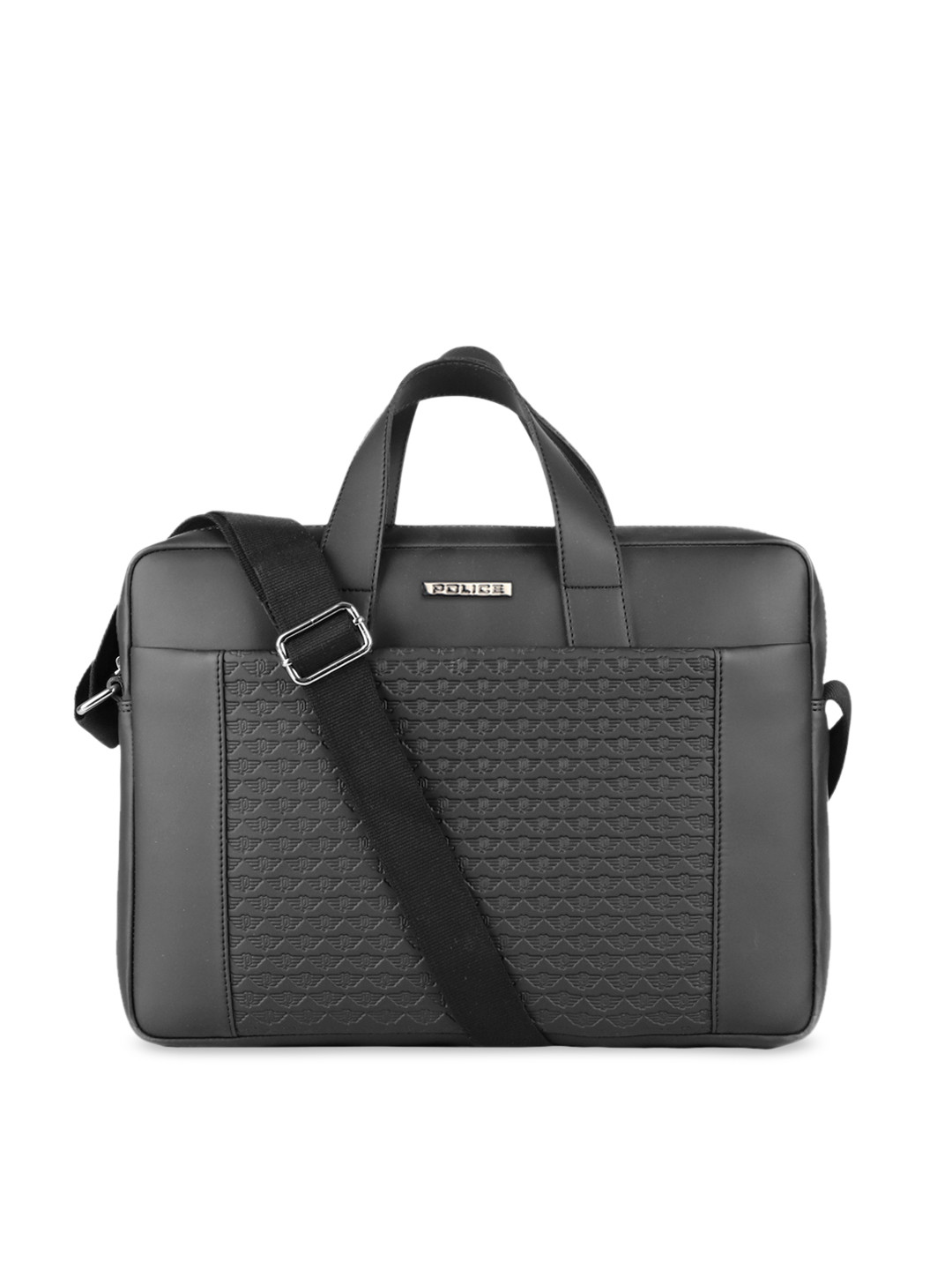 

Police Men Grey Textured Laptop Bag