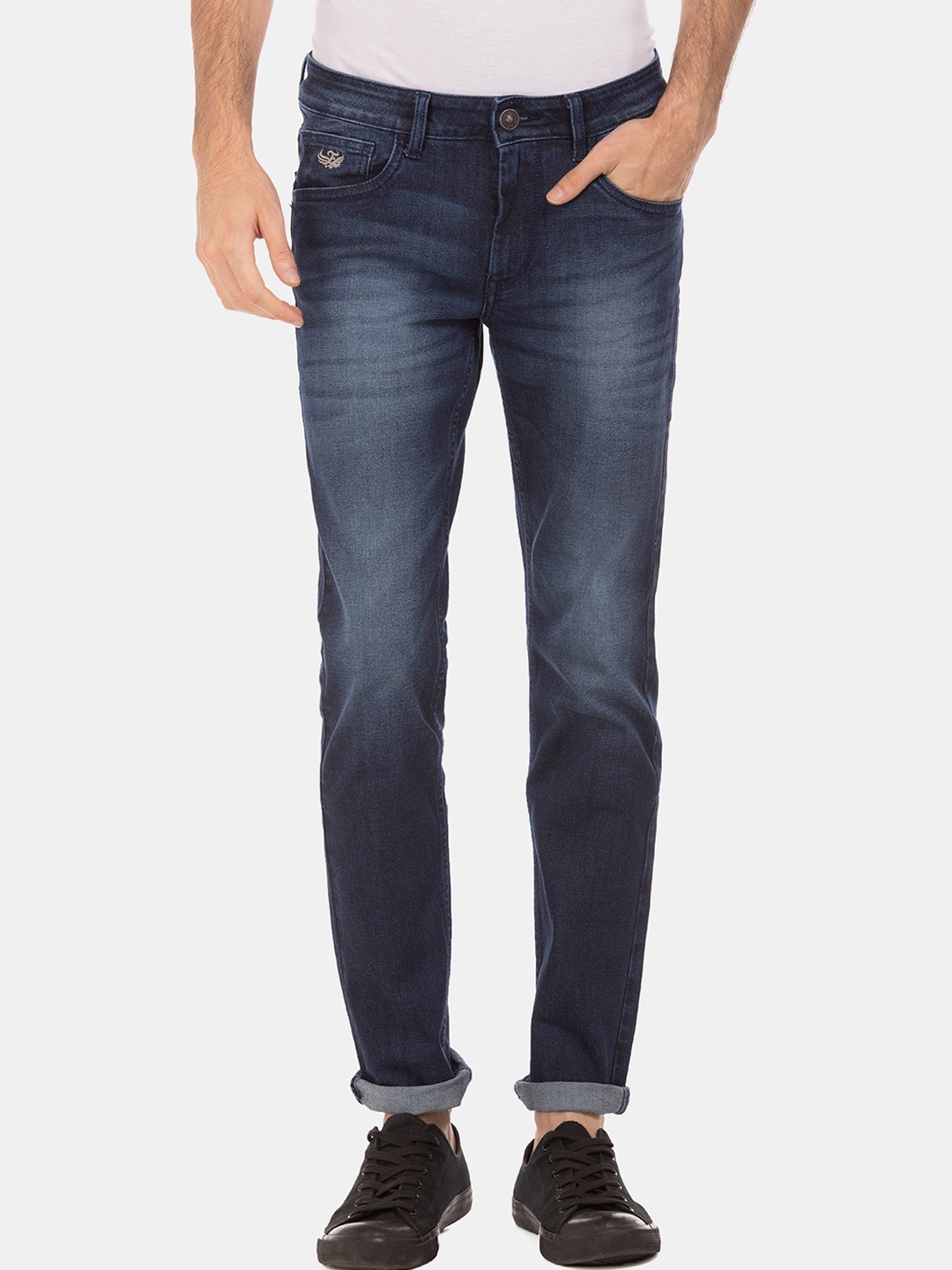 

Flying Machine Men Blue Slim Fit Low-Rise Clean Look Stretchable Jeans