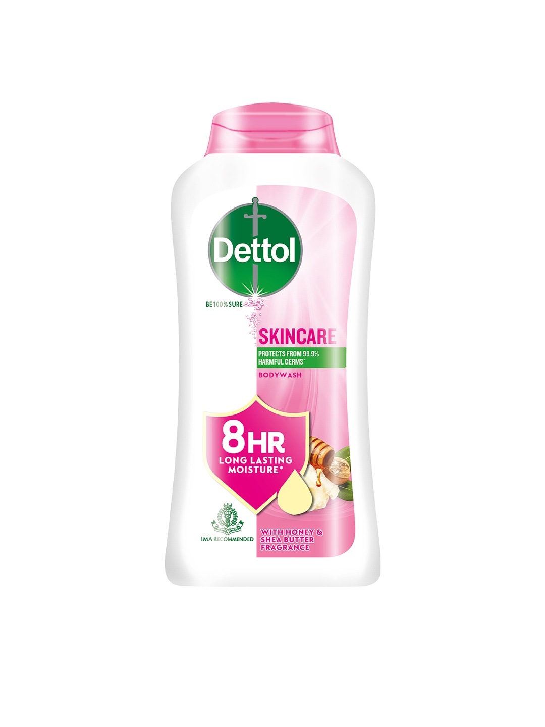 

Dettol Unisex Honey & Shea Butter Nourish Long Lasting Moisture Hygiene Body Wash 250 ml, White