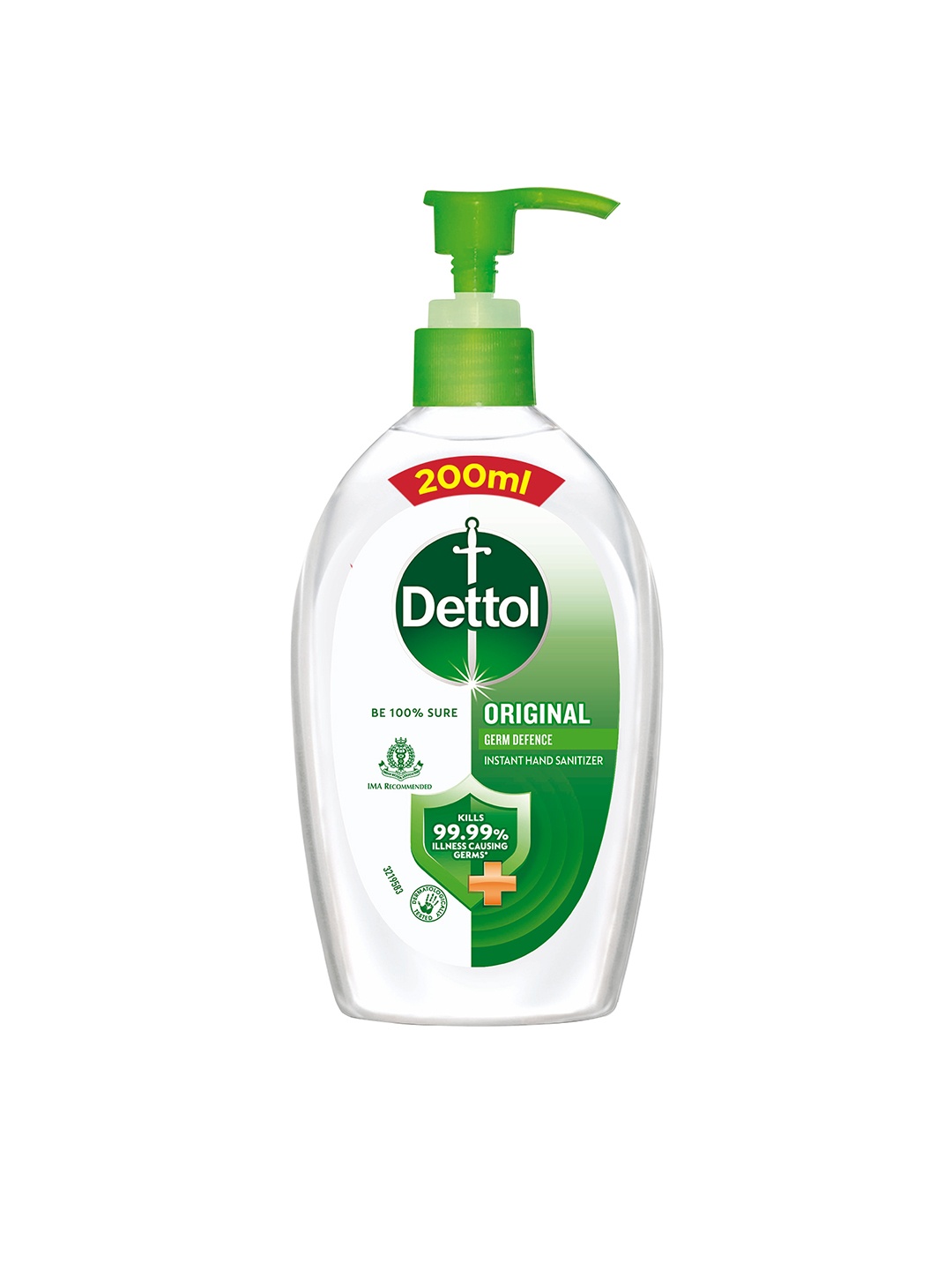 

Dettol Instant Original Hand Sanitizer 200 ml, Transparent