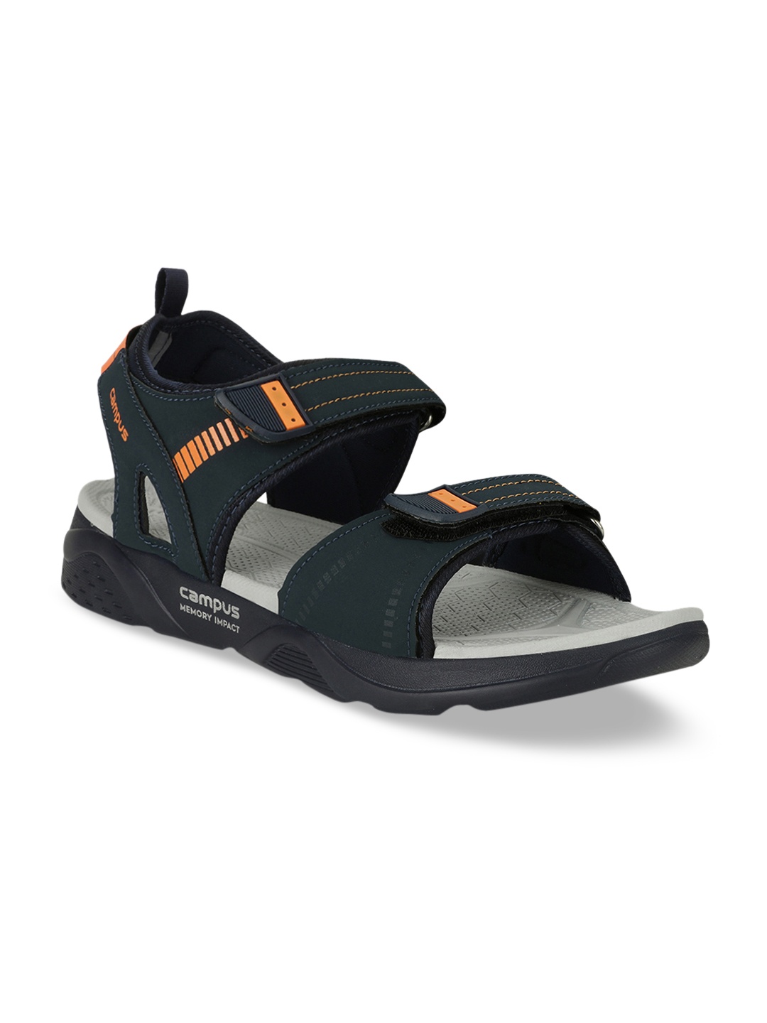 

Campus Men Green & Orange Solid Sports Sandals