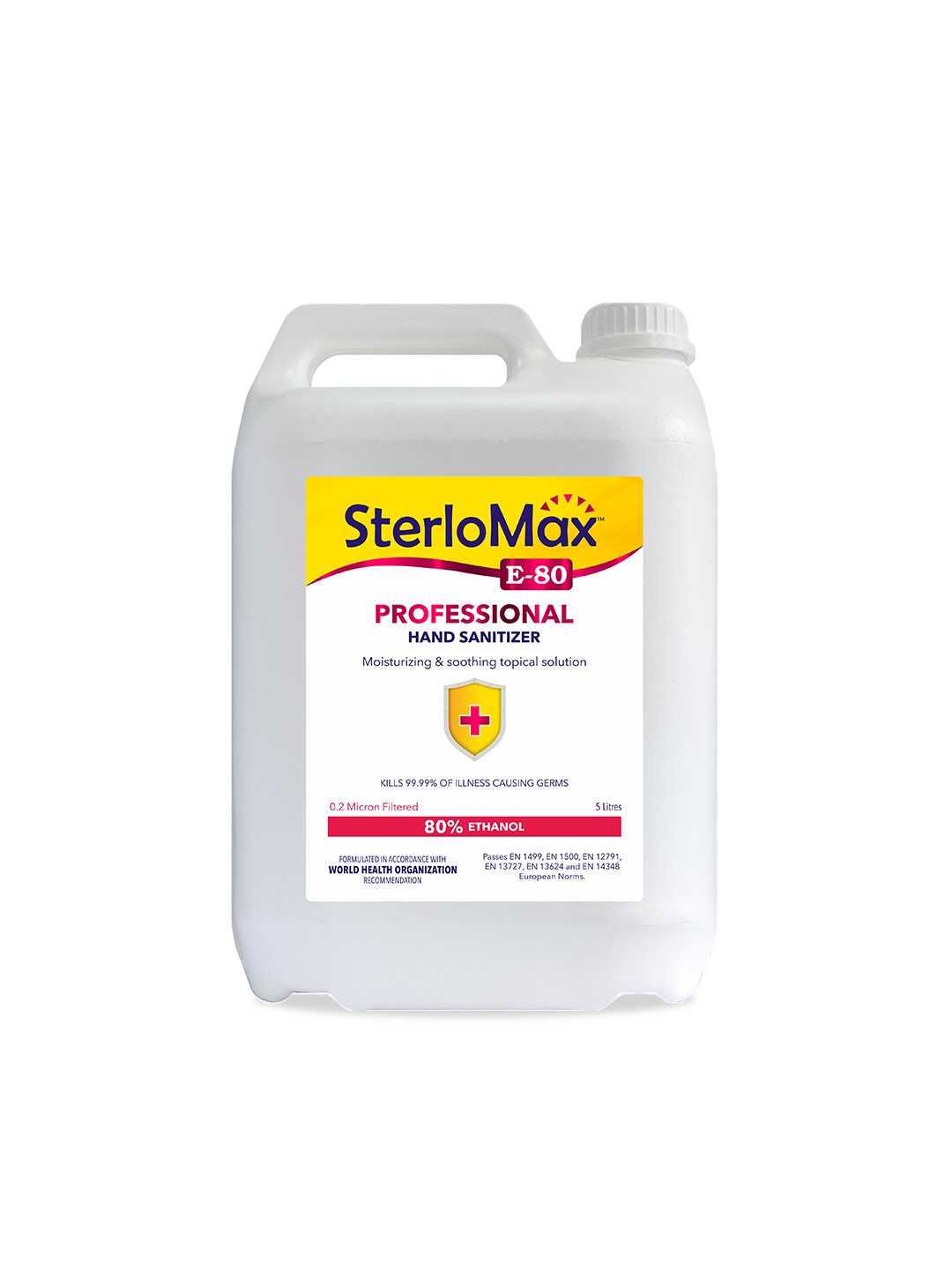 

SterloMax Ethanol-based Hand Sanitizer & Disinfectant 5 ltr, Pink
