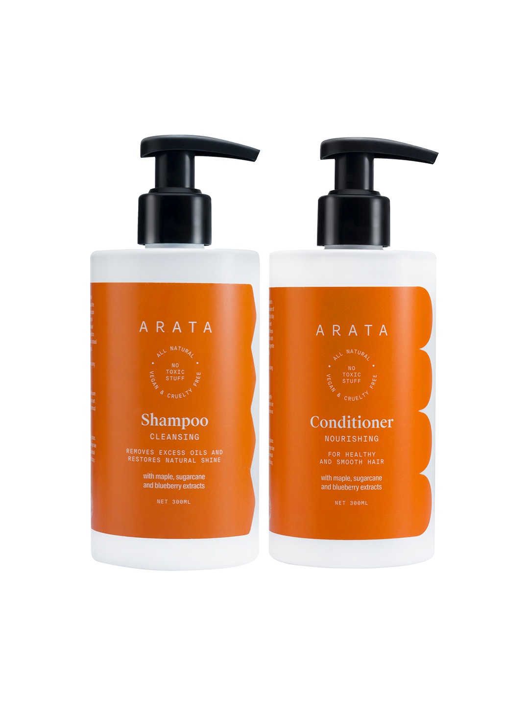 

ARATA Shampoo & Conditioner Combo - 300 ml Each, Orange