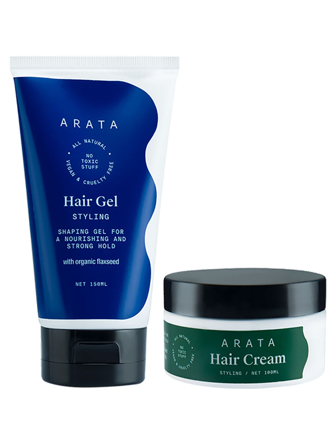 

ARATA Natural Hair Gel & Hair Cream Combo 250 ml, White