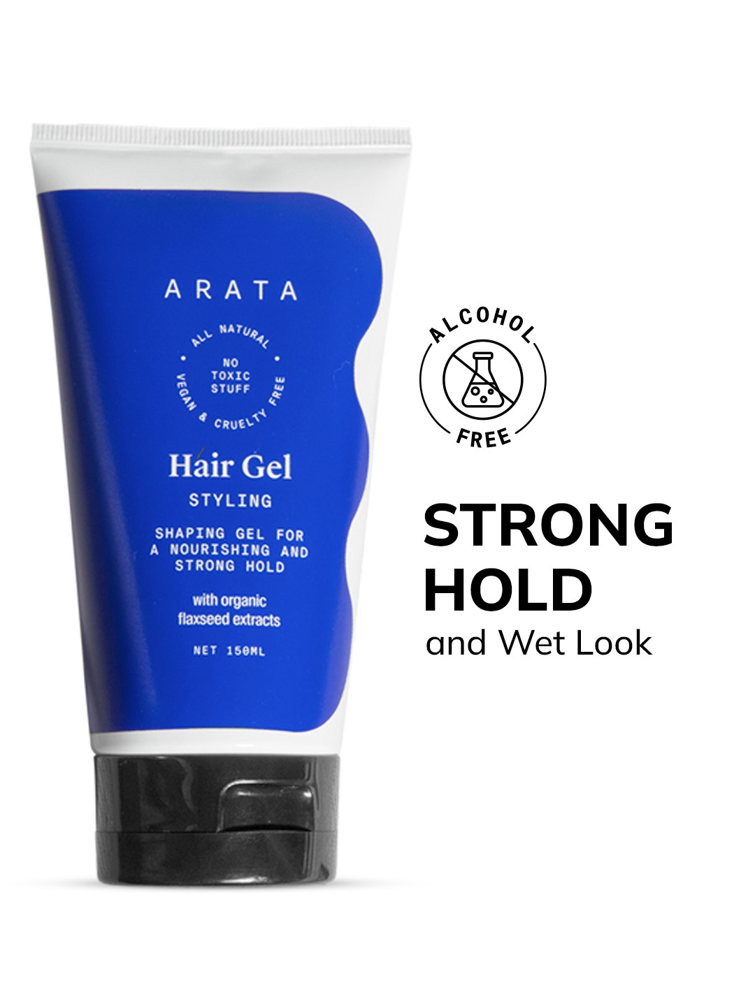 

ARATA All Natural Styling Hair Gel with Organic Flaxseed - 150ml, White