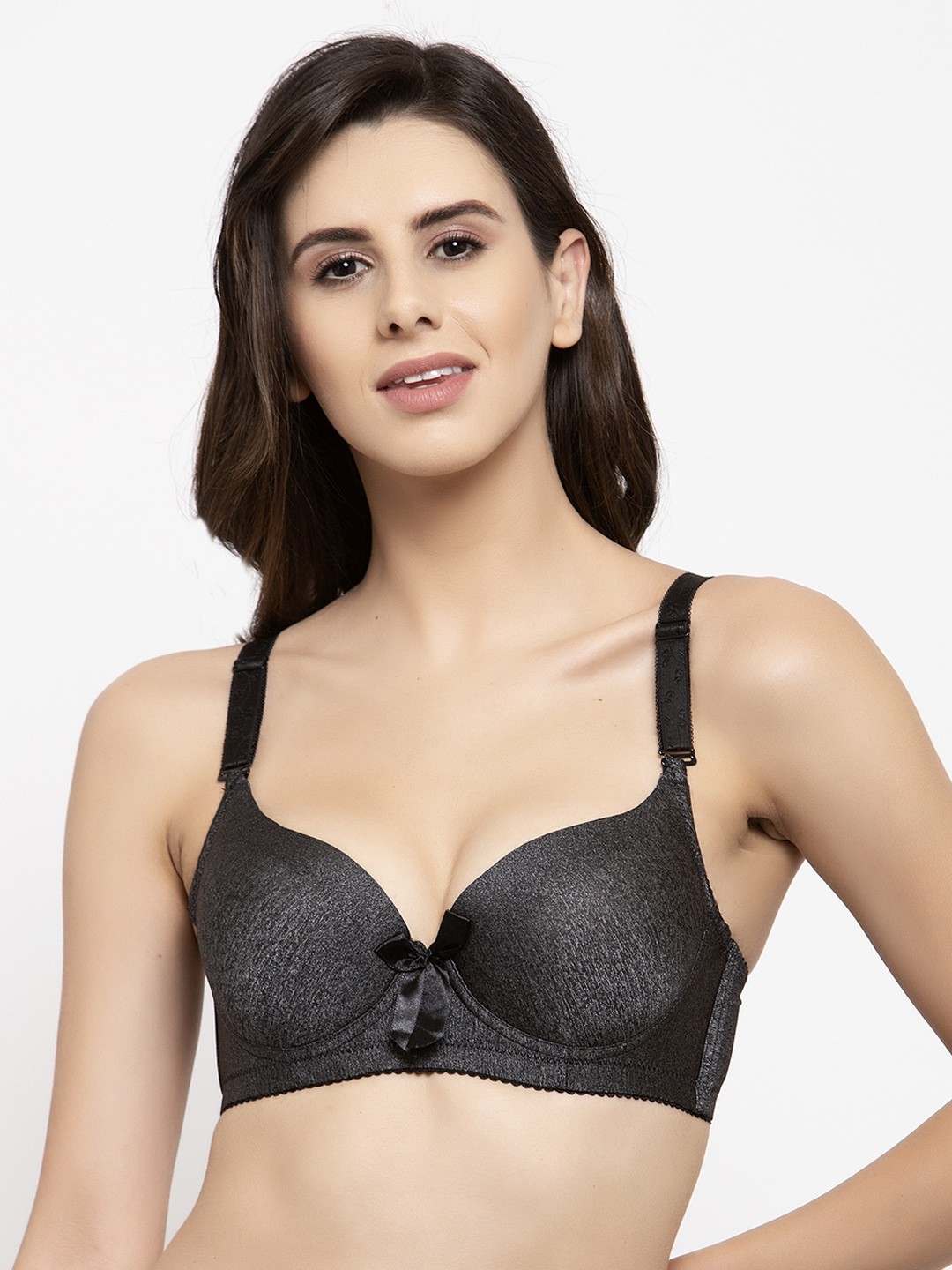 

PrettyCat Black Solid Underwired Lightly Padded T-shirt Bra PC-BR-6013