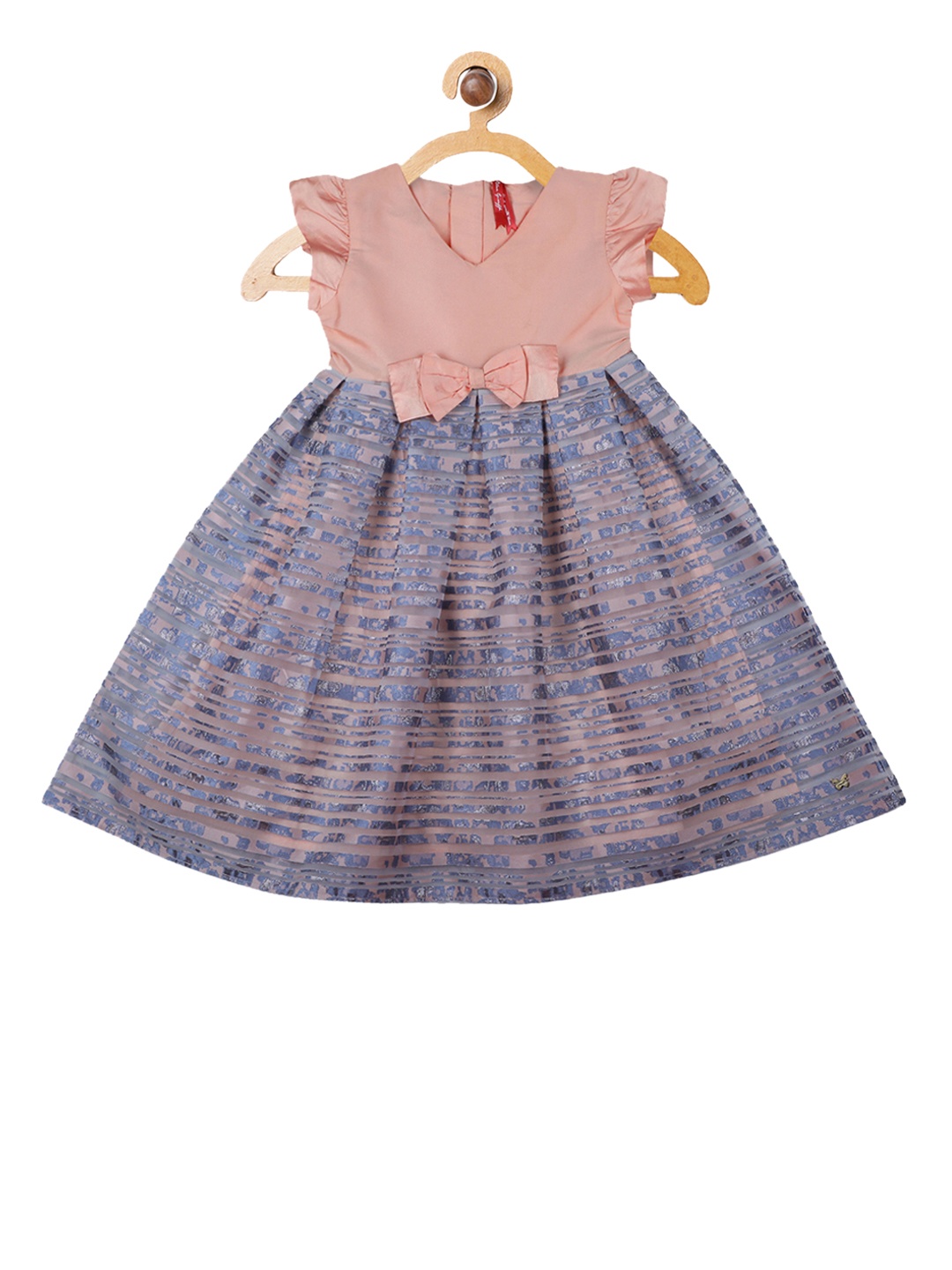 

Blue Giraffe Girls Grey Printed Fit and Flare Dress