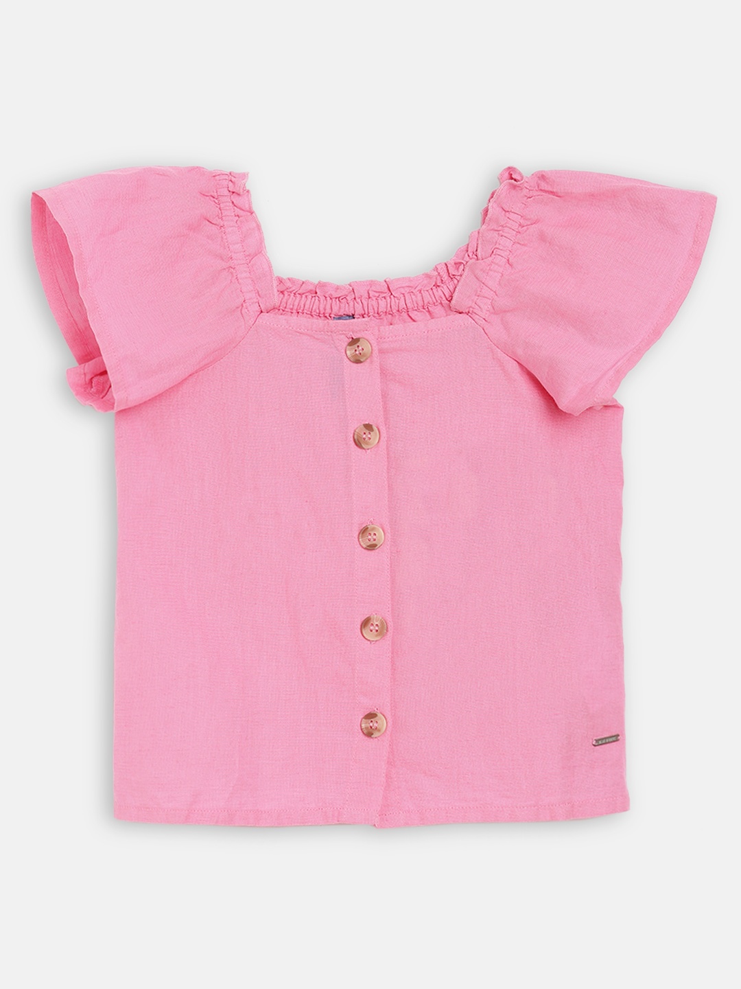 

Blue Giraffe Girls Pink Solid A-Line Top