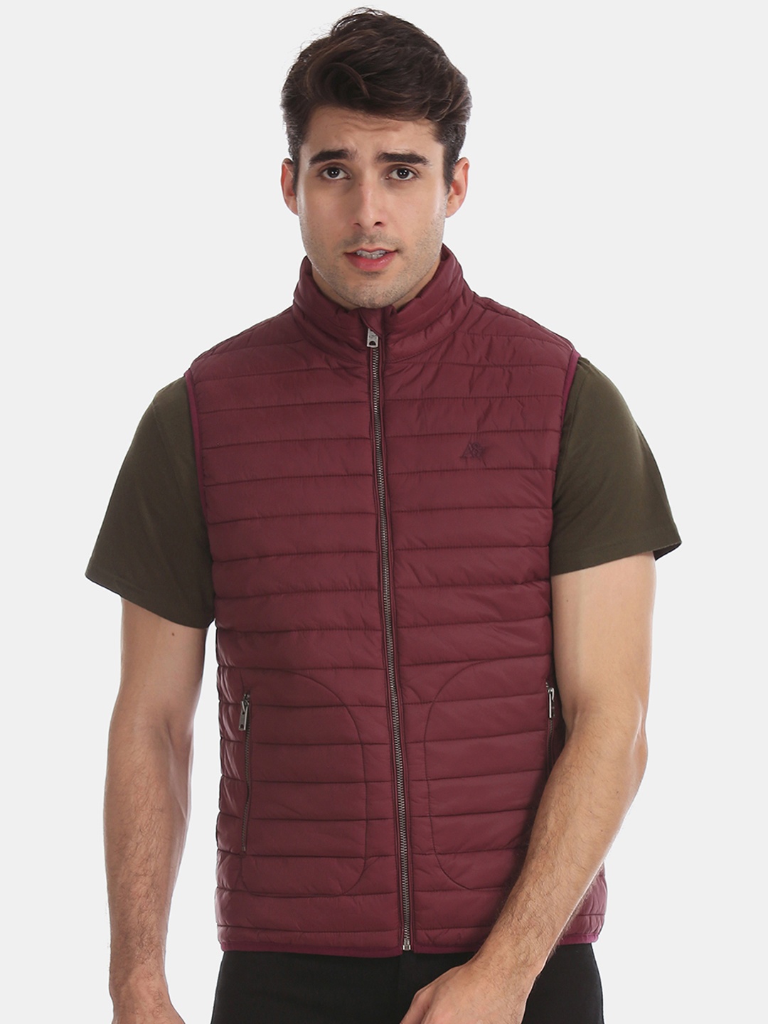 

Aeropostale Men Maroon Solid Puffer Jacket