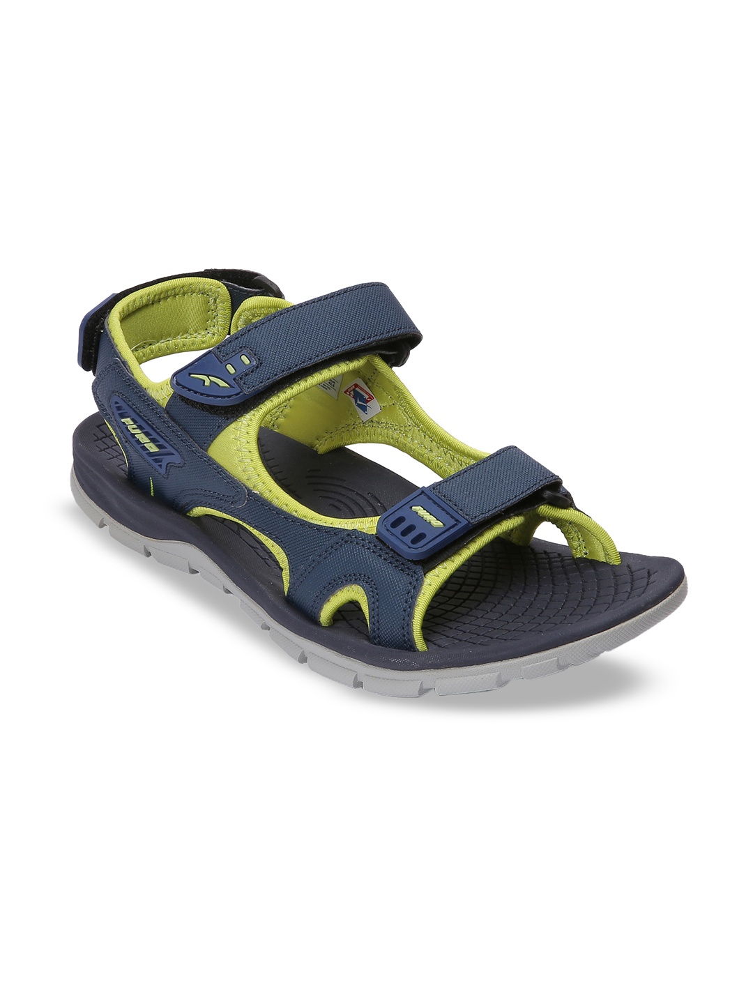 

FURO by Red Chief Men Navy Blue & Green Solid Sports Sandals