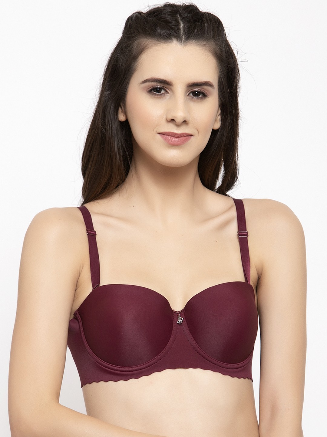 

PrettyCat Burgundy Solid Underwired Lightly Padded T-shirt Bra PC-BR-6008-WHN-30B